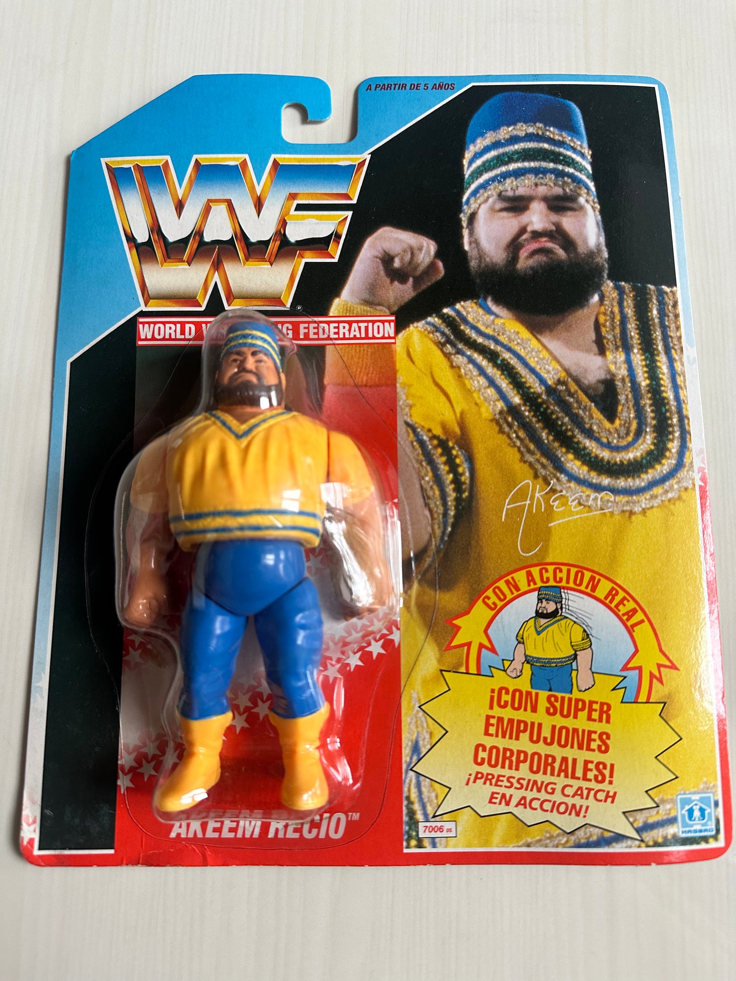 Akeem Series 1 WWF Hasbro MOC figure