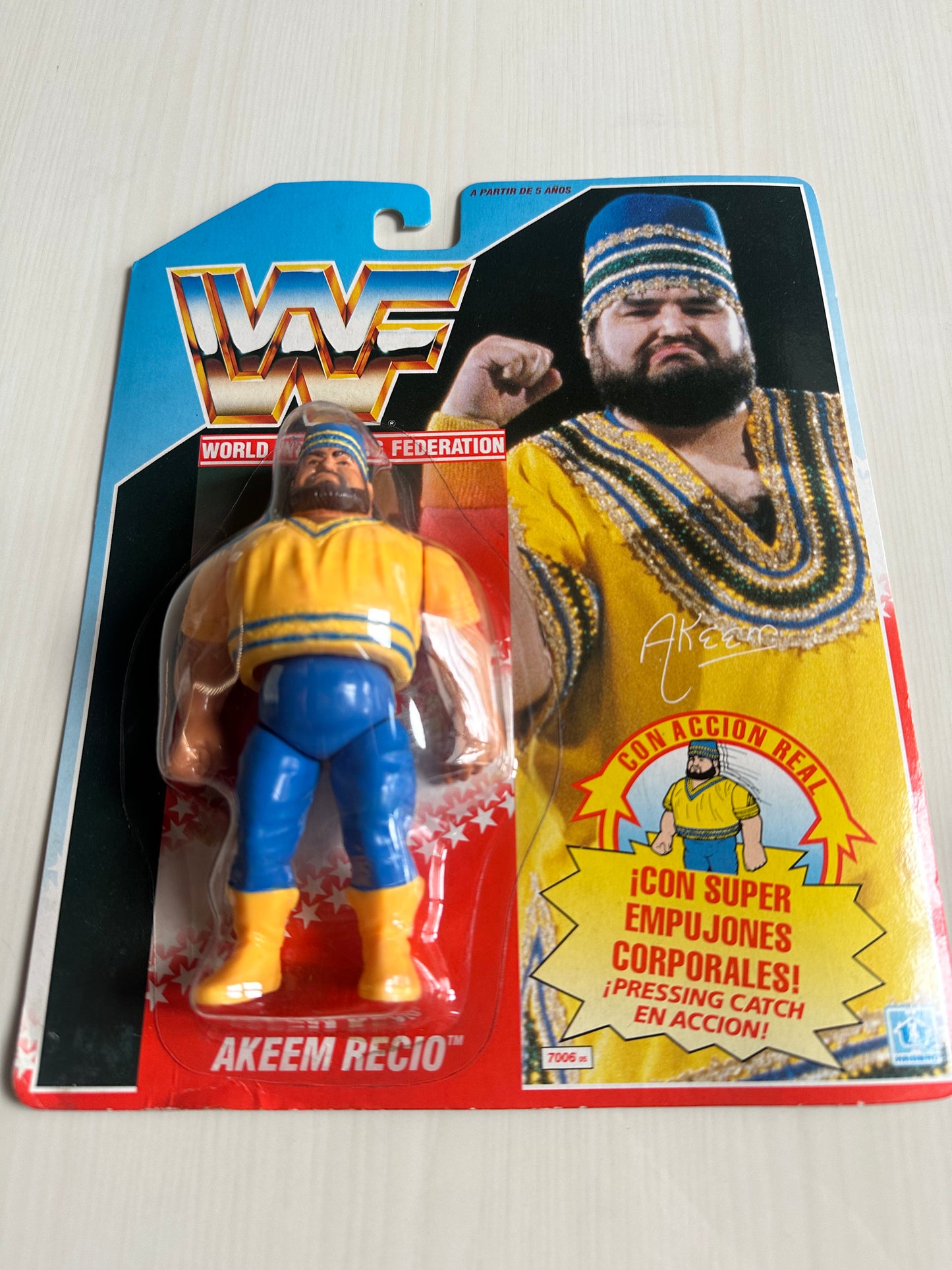 Akeem Series 1 WWF Hasbro MOC figure