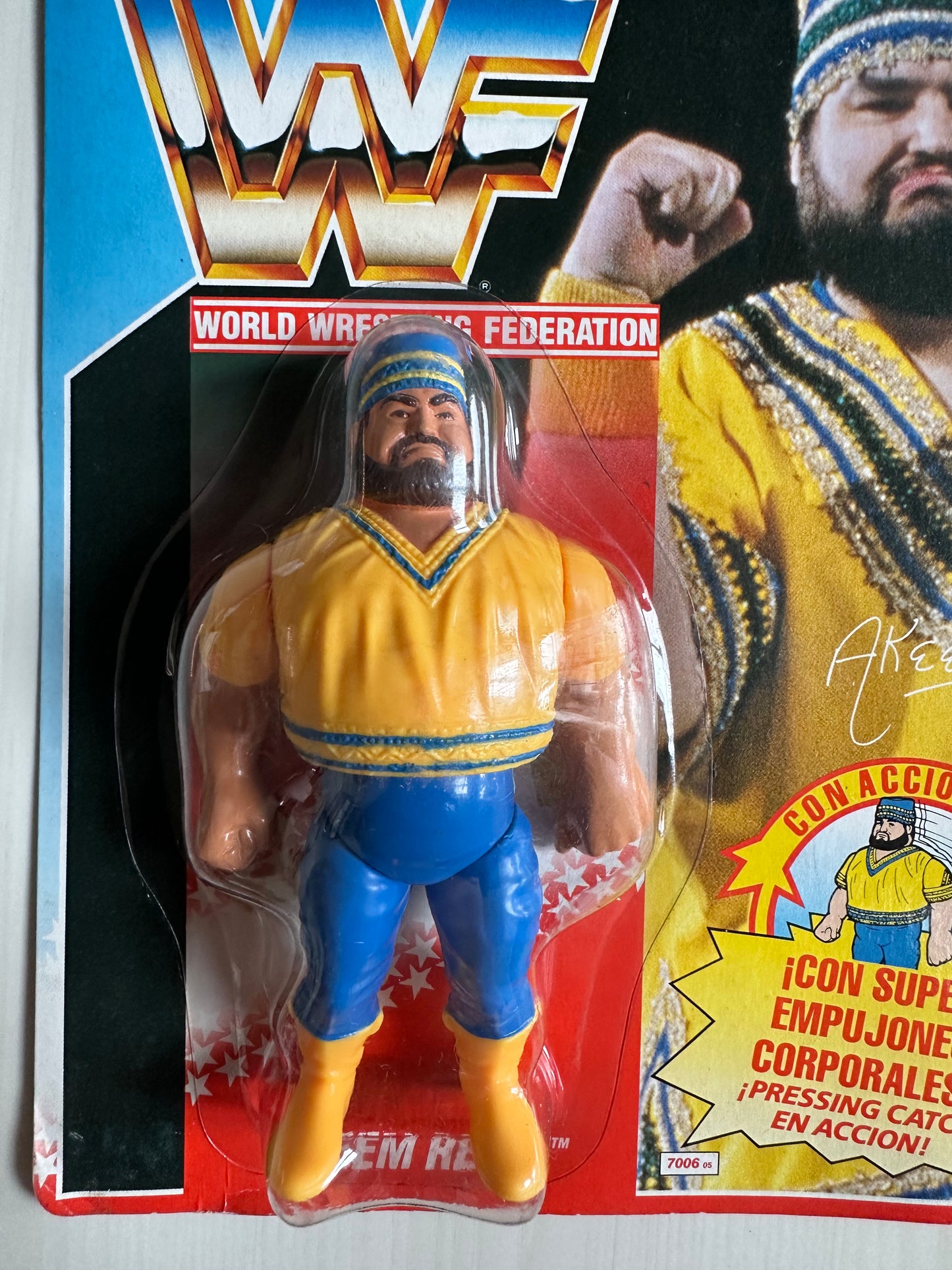 Akeem Series 1 WWF Hasbro MOC figure