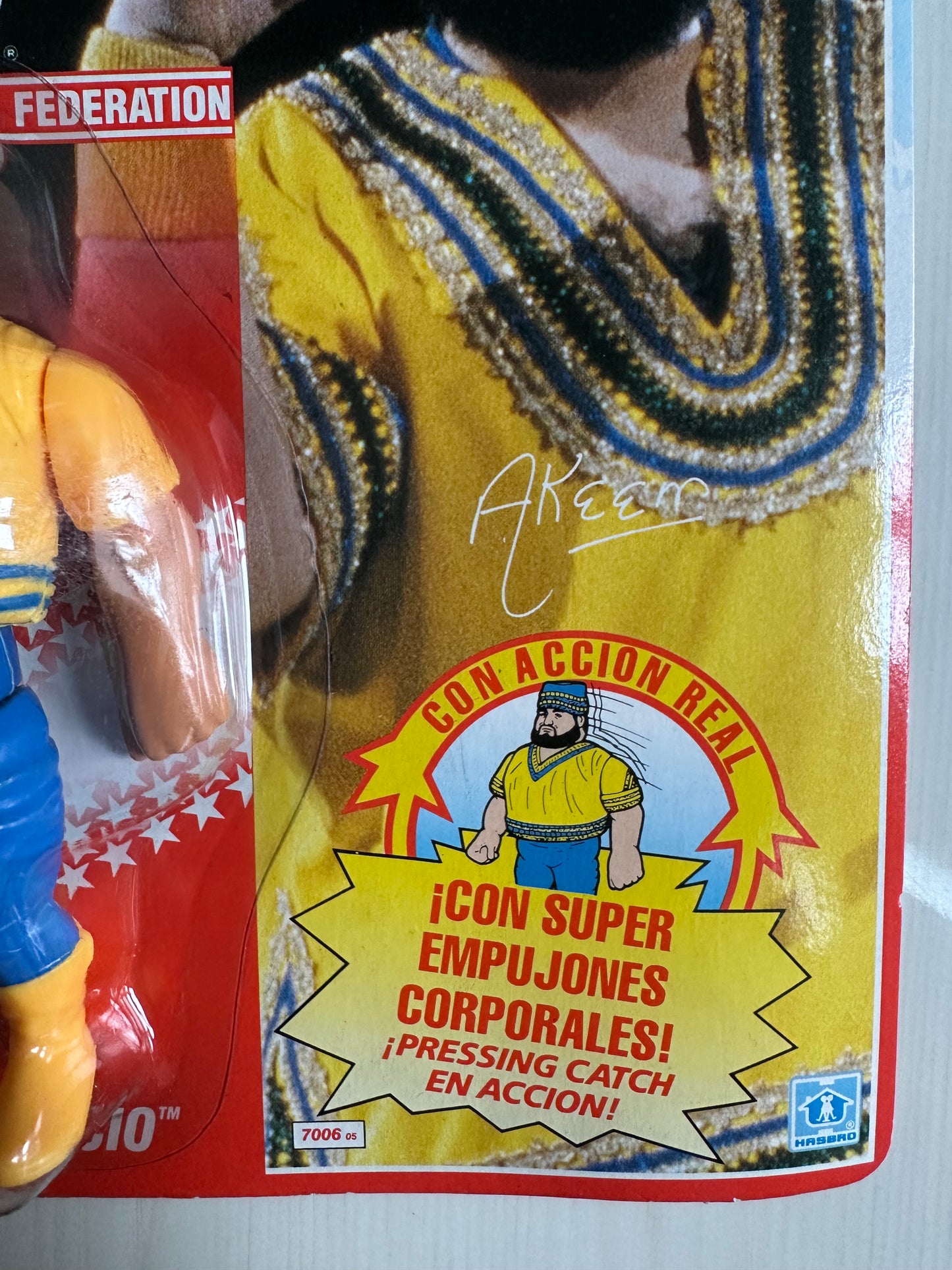 Akeem Series 1 WWF Hasbro MOC figure