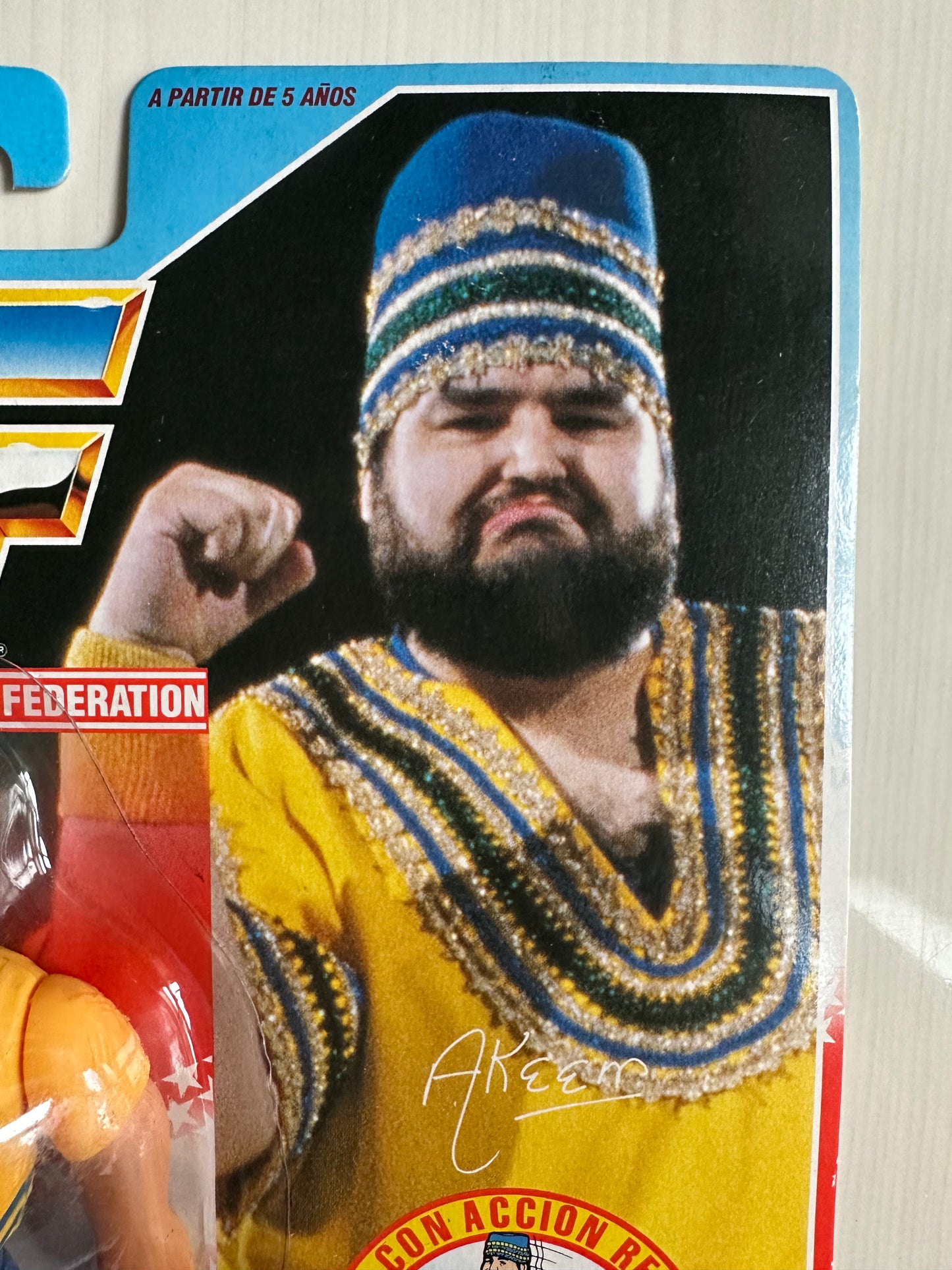 Akeem Series 1 WWF Hasbro MOC figure