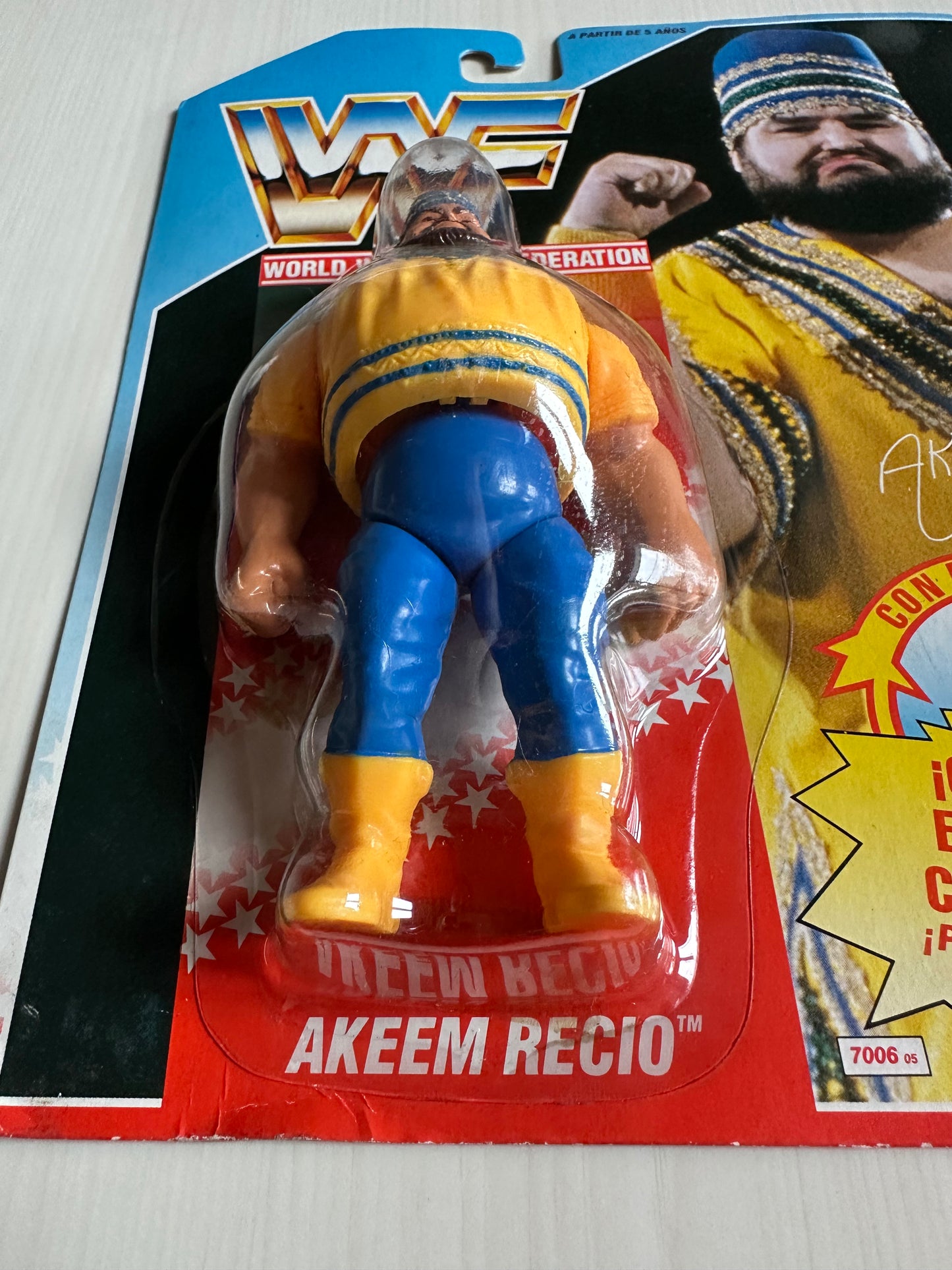Akeem Series 1 WWF Hasbro MOC figure
