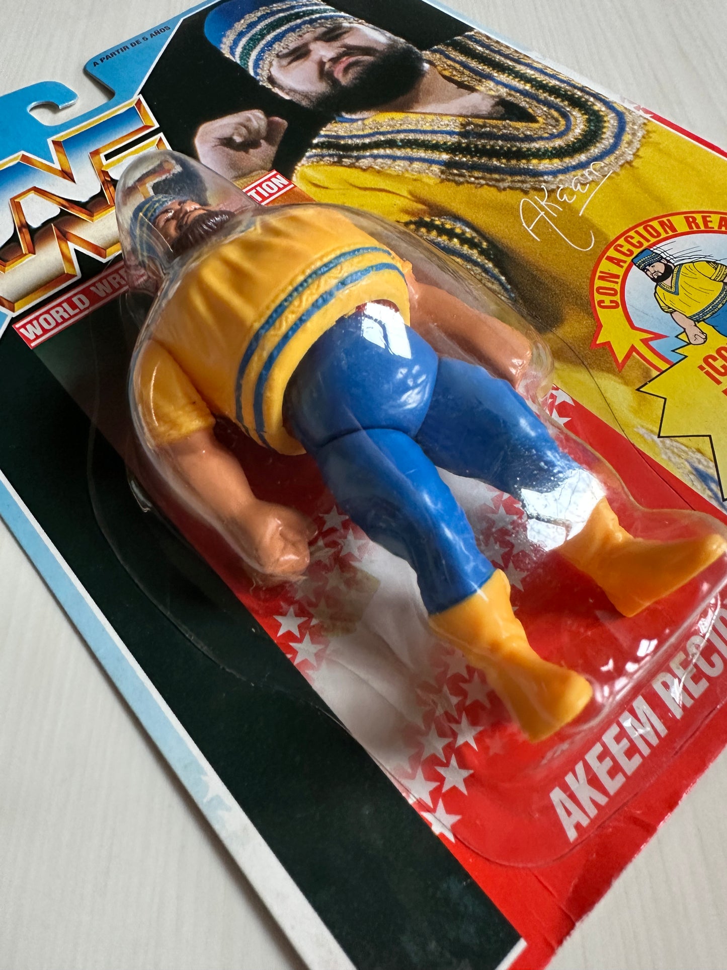 Akeem Series 1 WWF Hasbro MOC figure