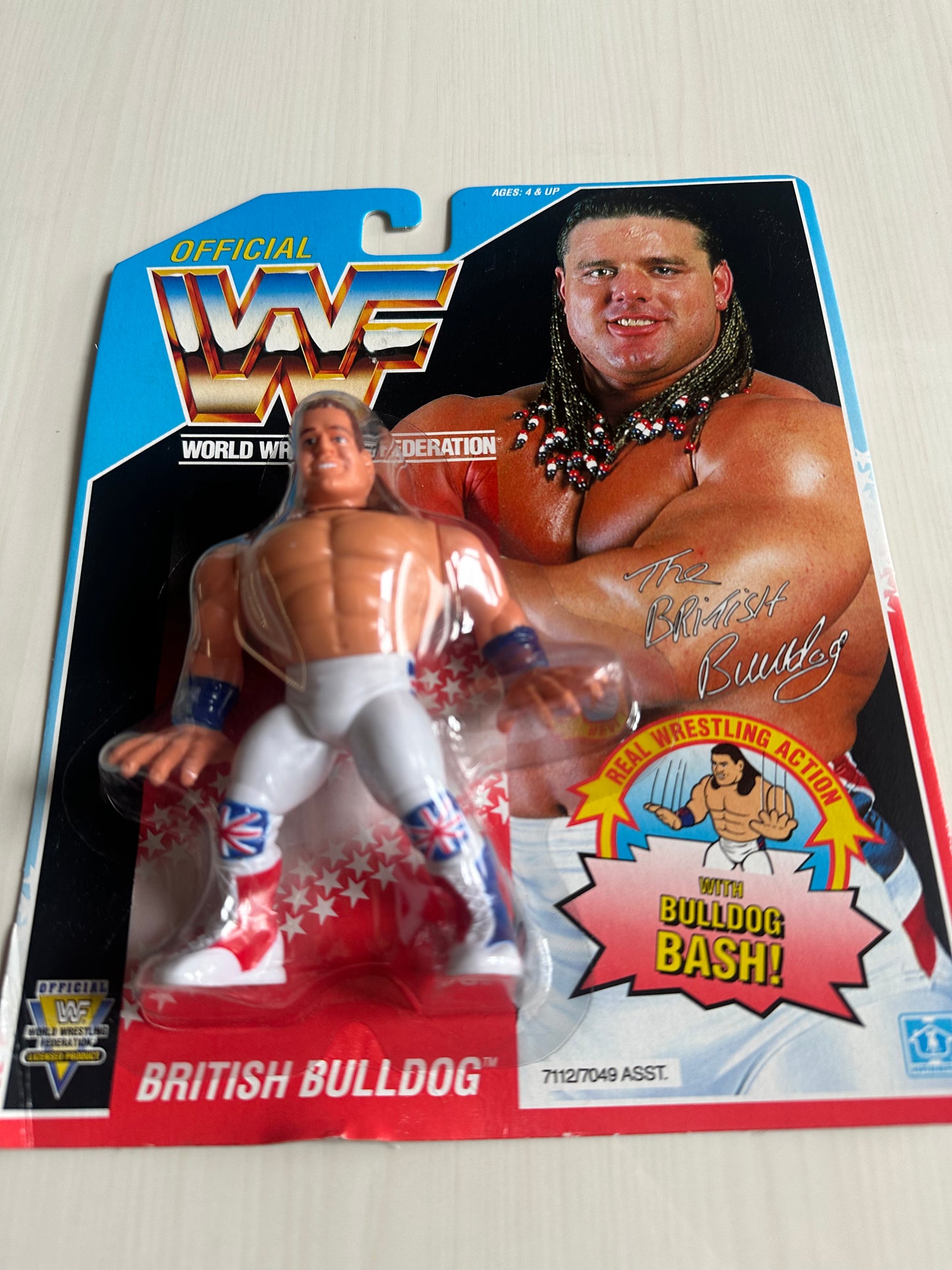 British Bulldog Series 4 WWF Hasbro MOC figure