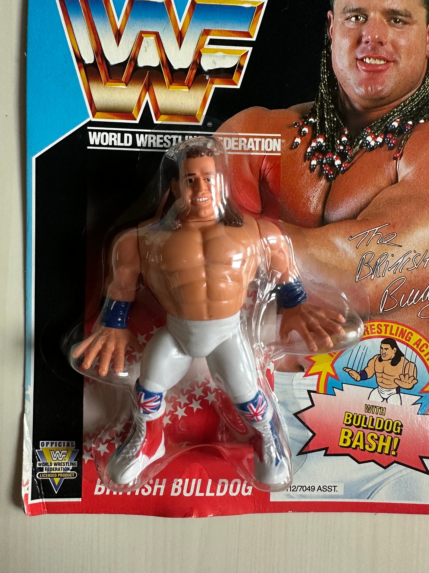 British Bulldog Series 4 WWF Hasbro MOC figure