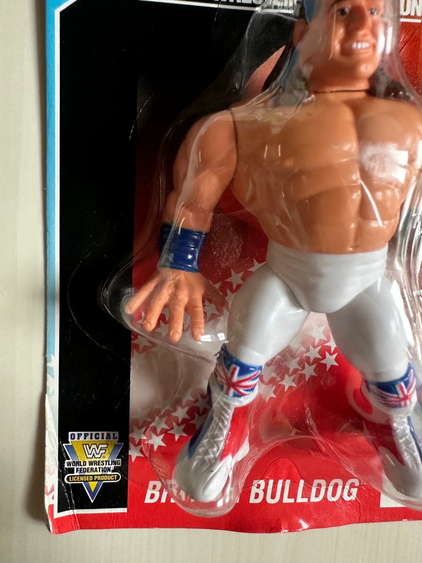 British Bulldog Series 4 WWF Hasbro MOC figure
