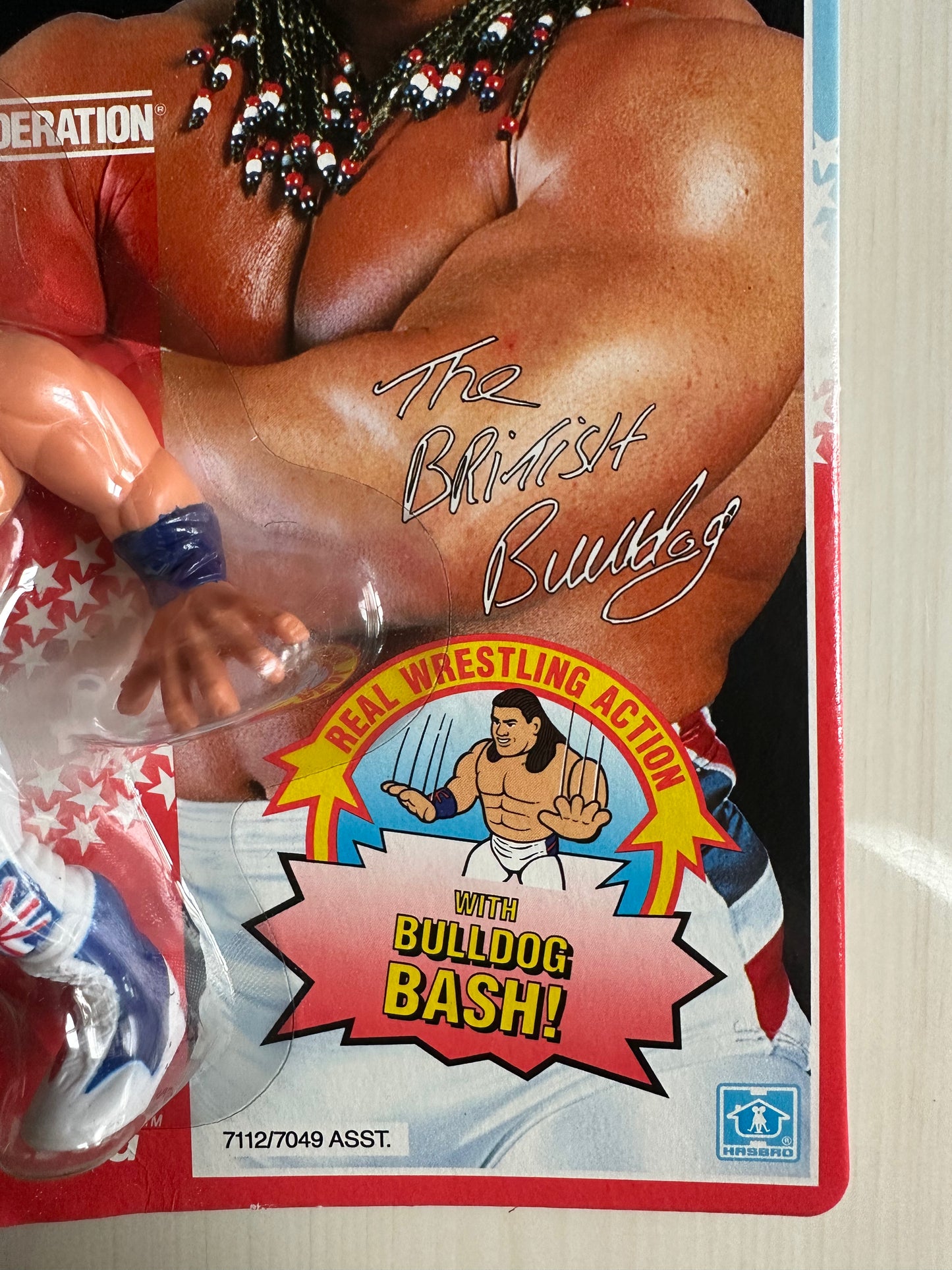 British Bulldog Series 4 WWF Hasbro MOC figure
