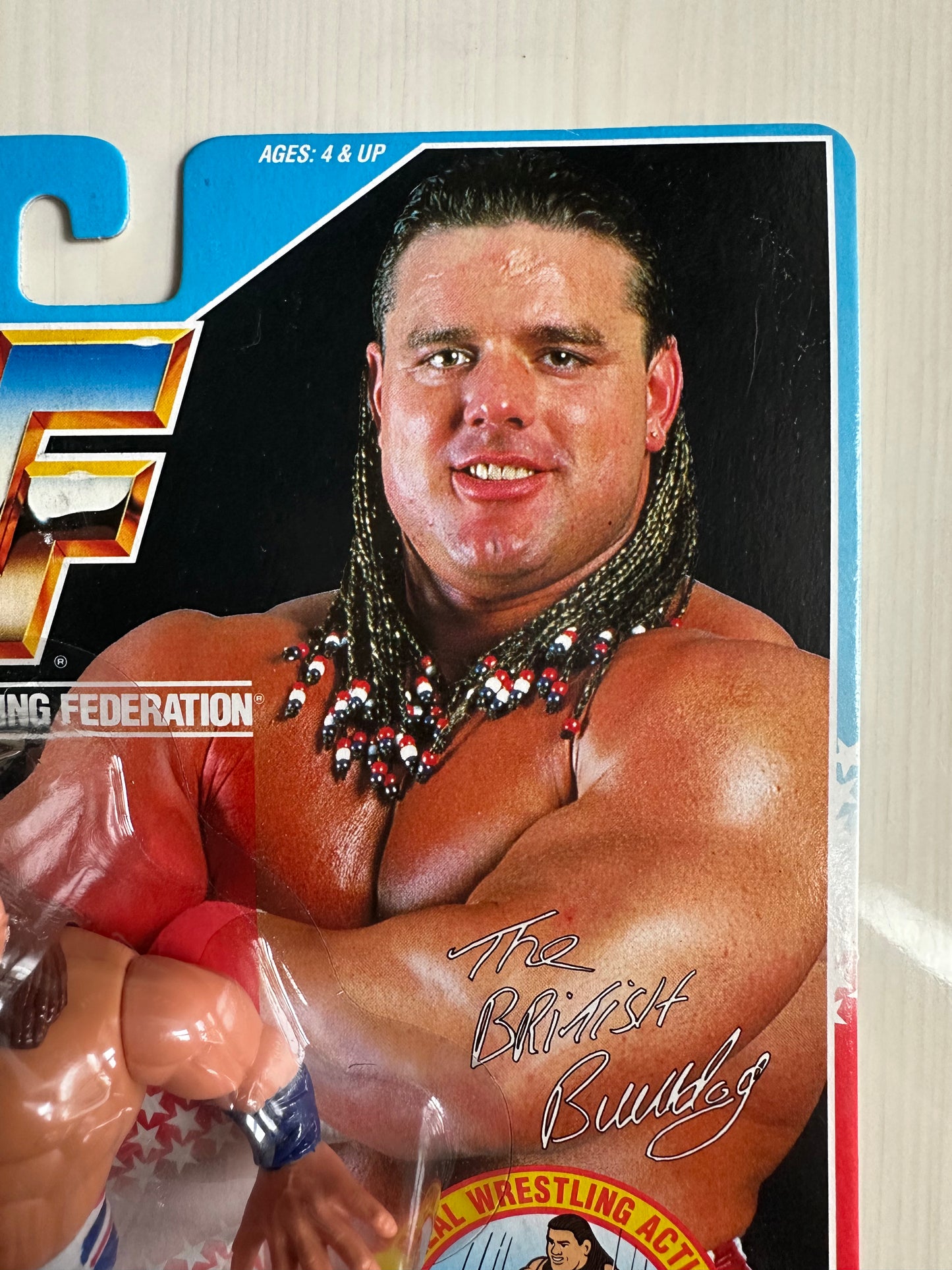 British Bulldog Series 4 WWF Hasbro MOC figure