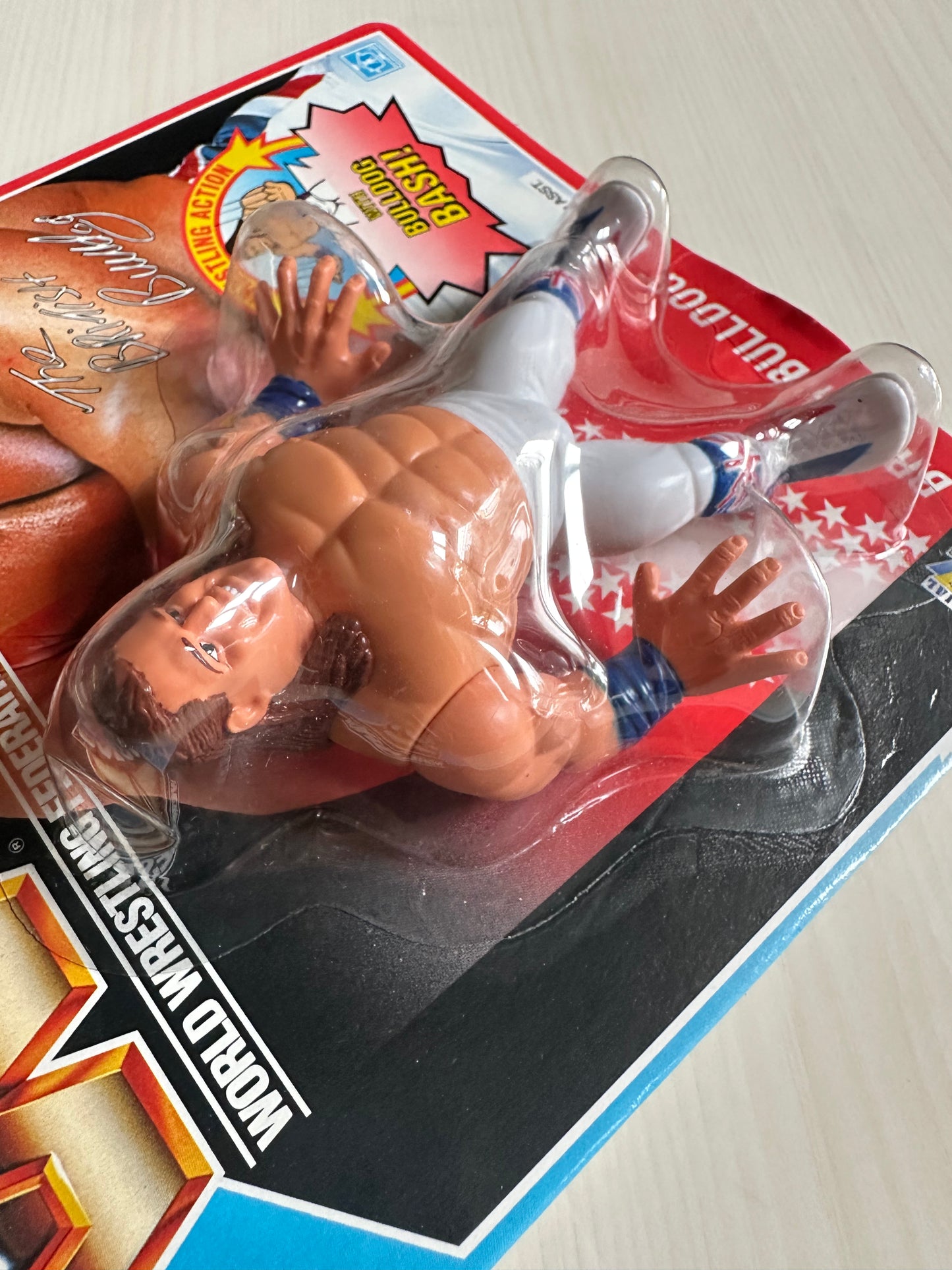 British Bulldog Series 4 WWF Hasbro MOC figure