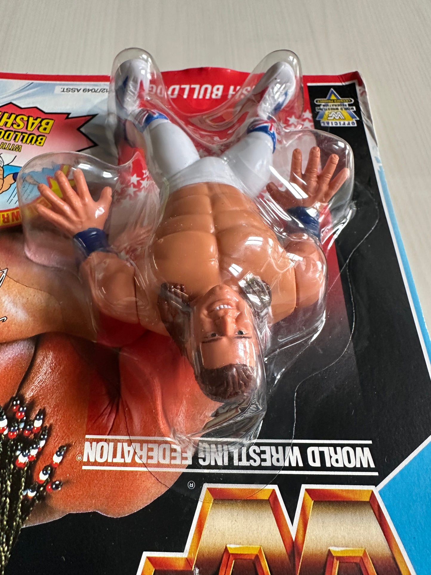 British Bulldog Series 4 WWF Hasbro MOC figure
