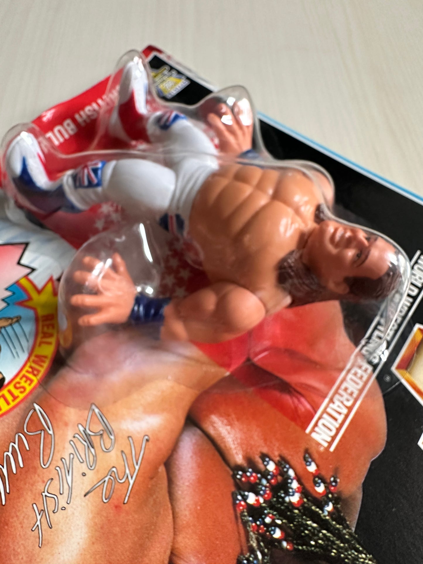 British Bulldog Series 4 WWF Hasbro MOC figure