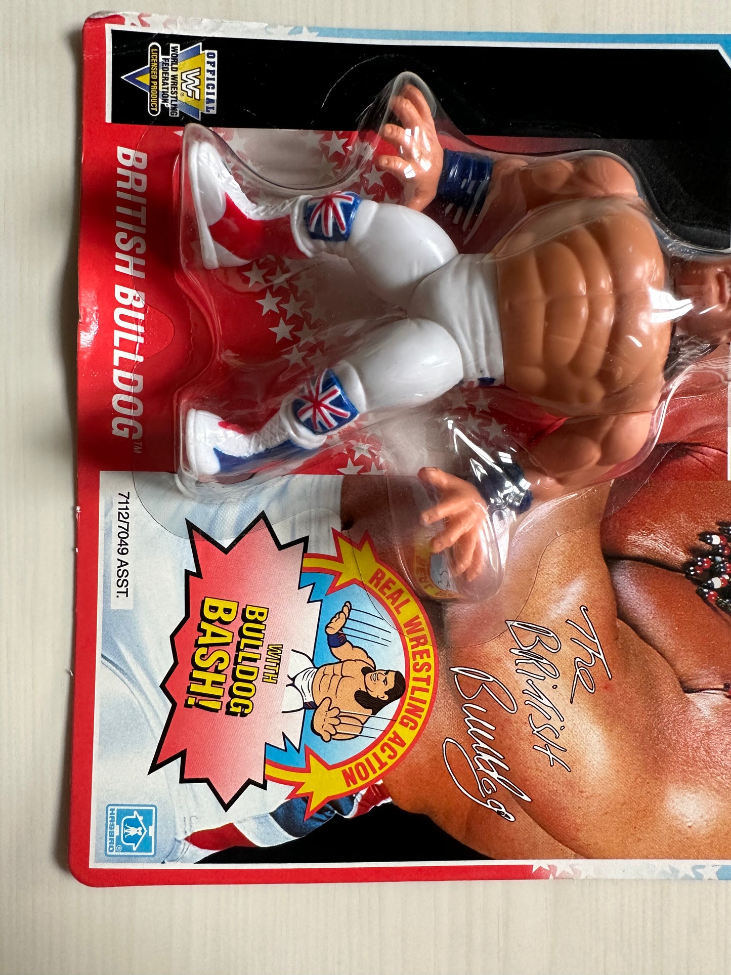 British Bulldog Series 4 WWF Hasbro MOC figure