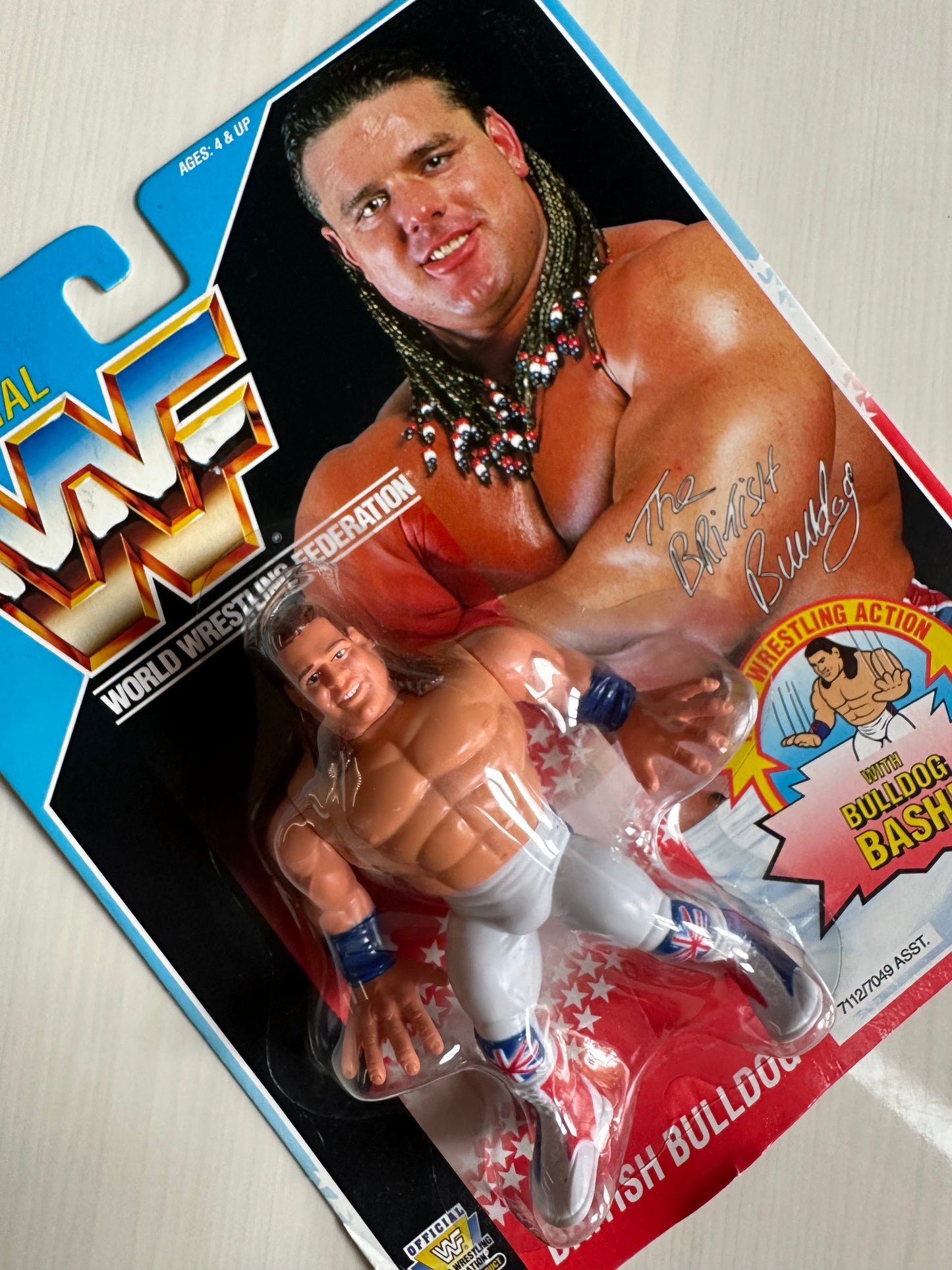 British Bulldog Series 4 WWF Hasbro MOC figure