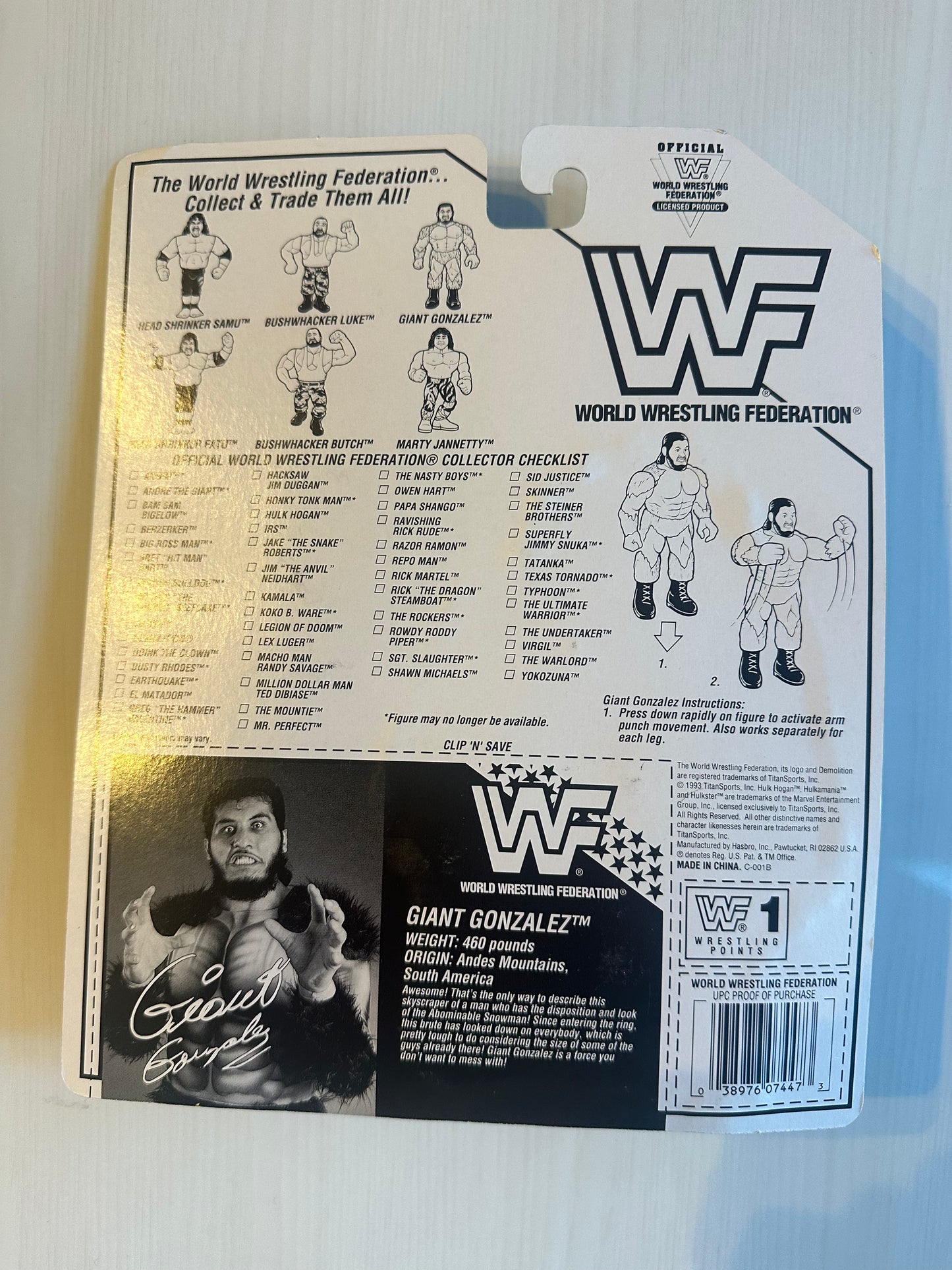 Giant Gonzalez Series 10 WWF Hasbro