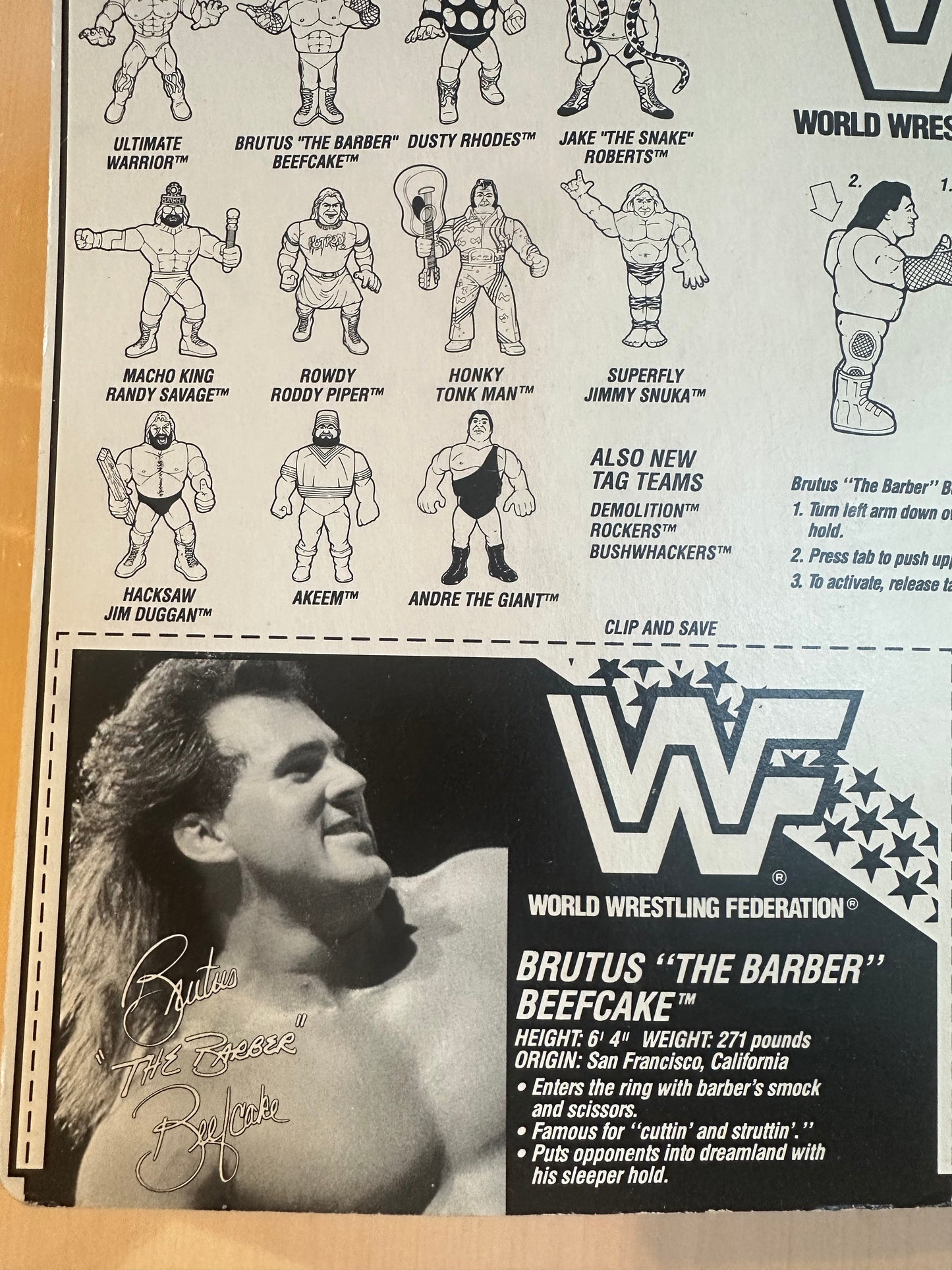 Brutus the Barber Beefcake Series 1 WWF Hasbro