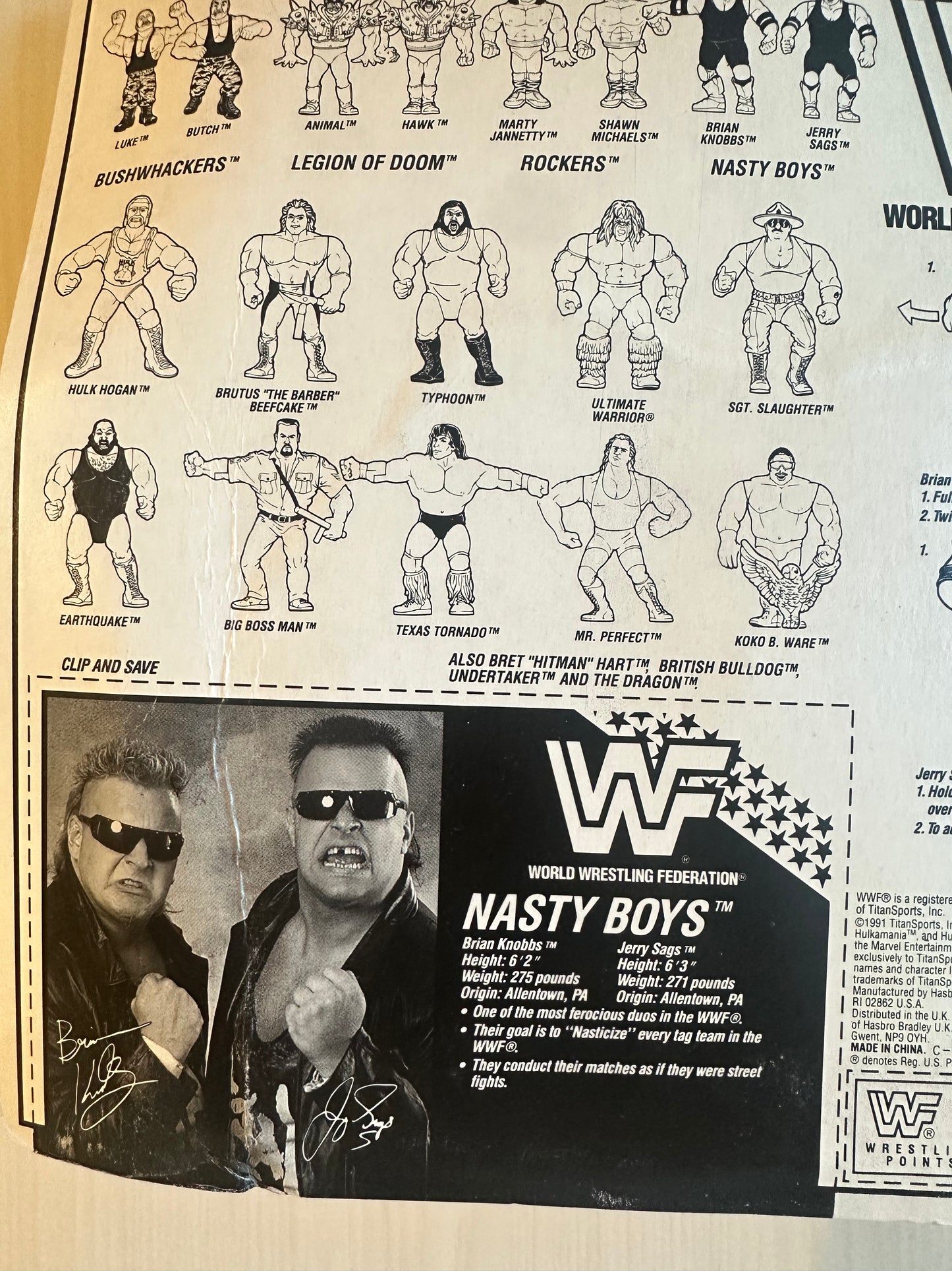 Nasty Boys Series 2 WWF Hasbro