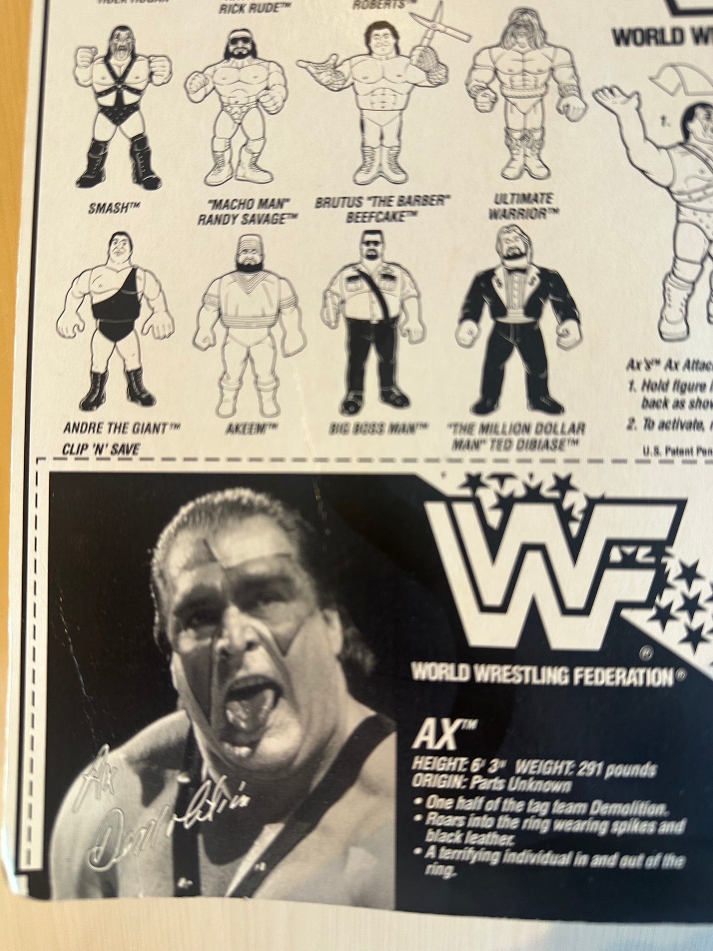 Demolition Ax Series 1 WWF Hasbro