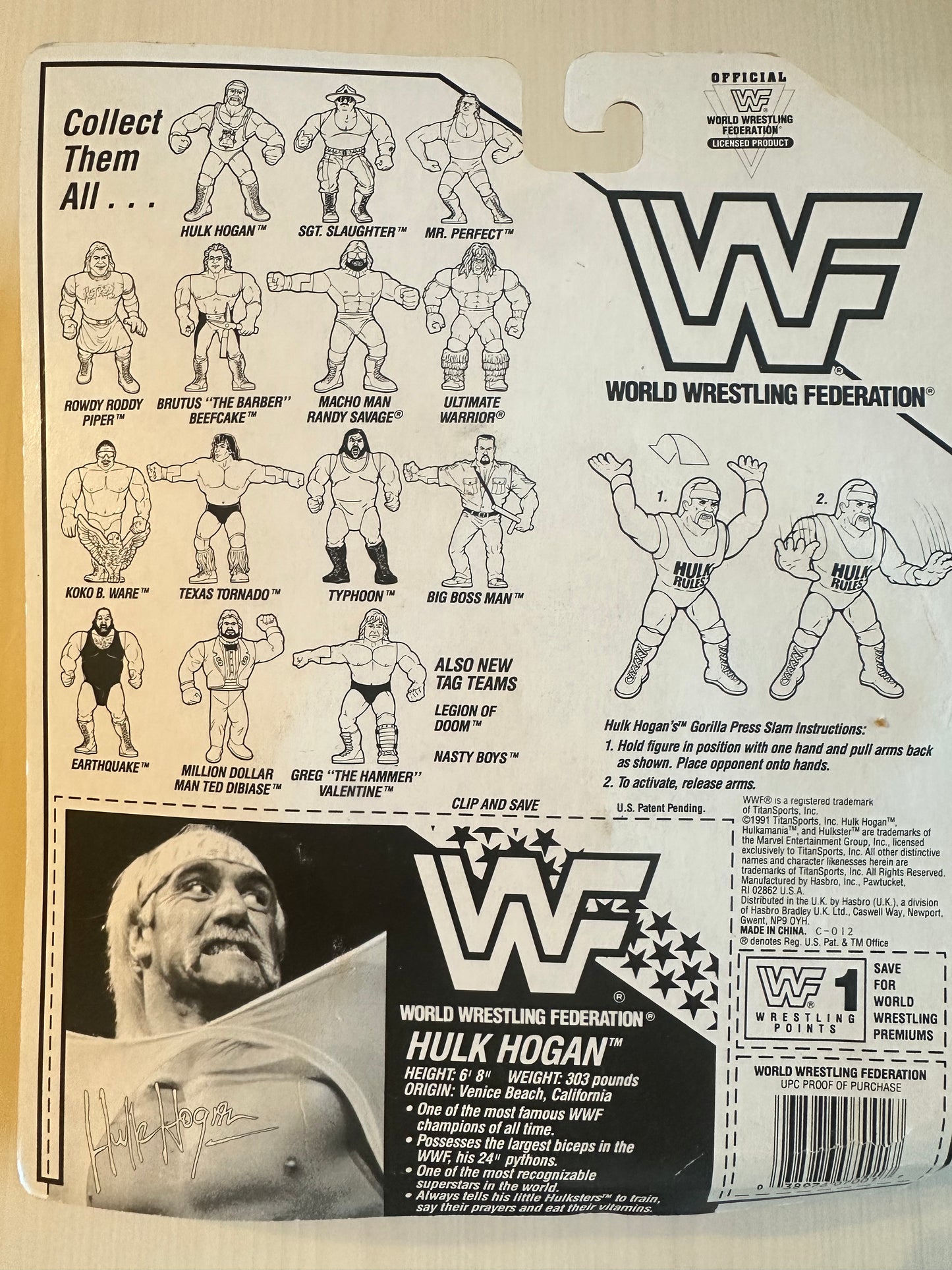 Hulk Hogan Series 1 WWF Hasbro
