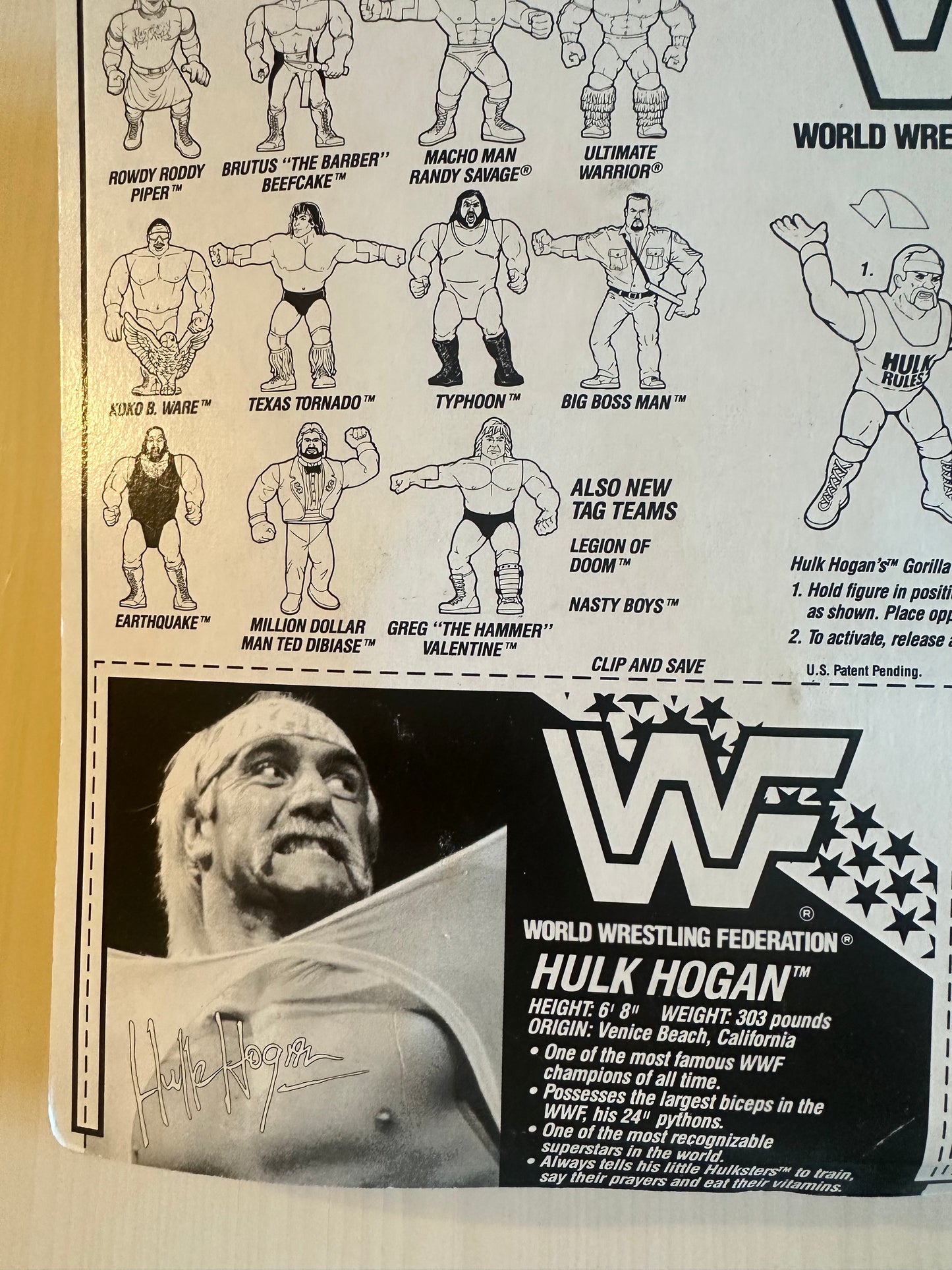 Hulk Hogan Series 1 WWF Hasbro