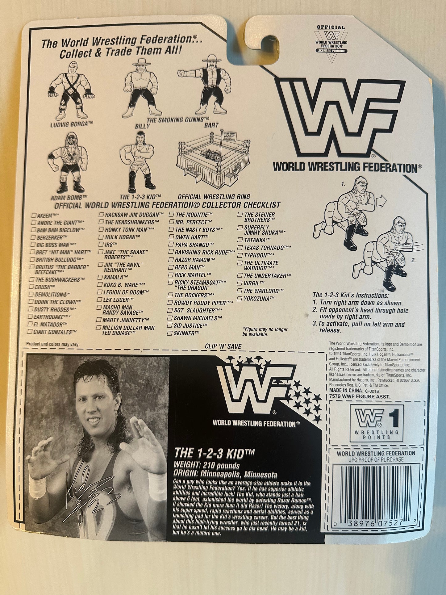 1-2-3 Kid Series 11 WWF Hasbro