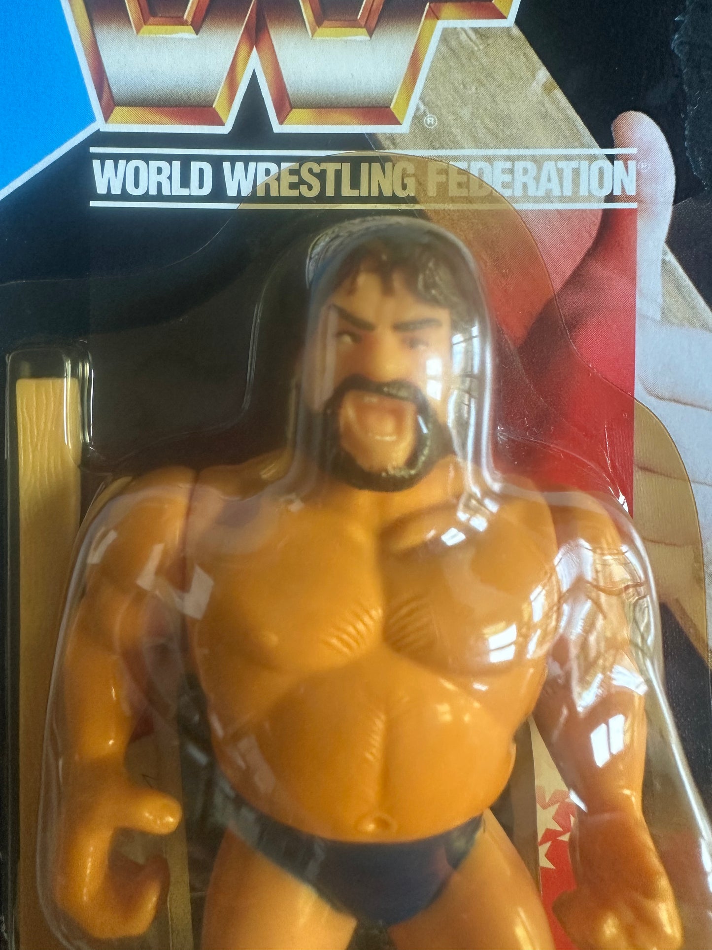 Hacksaw Jim Duggan Series 2 WWF Hasbro MOC Summerslam card