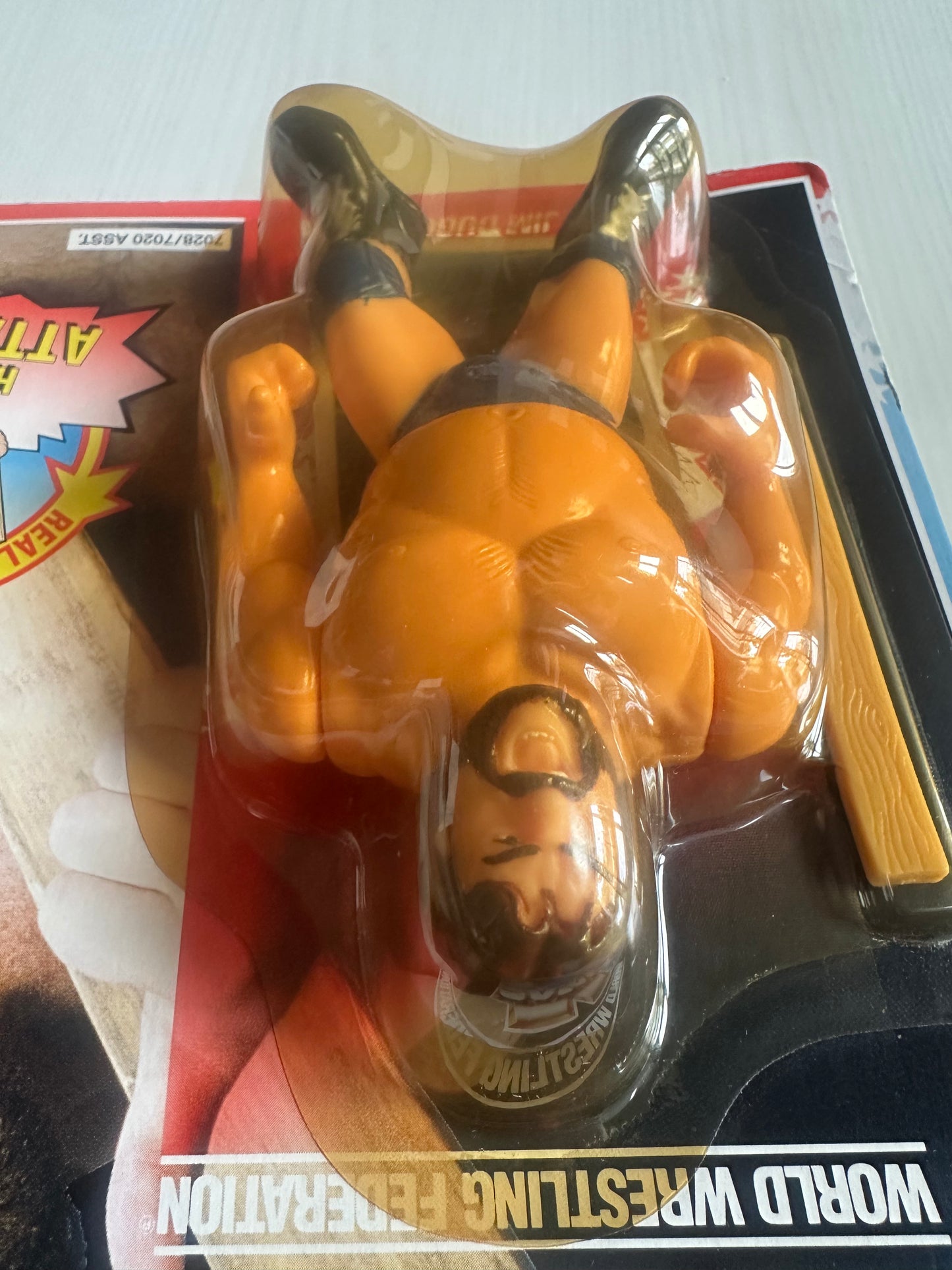 Hacksaw Jim Duggan Series 2 WWF Hasbro MOC Summerslam card