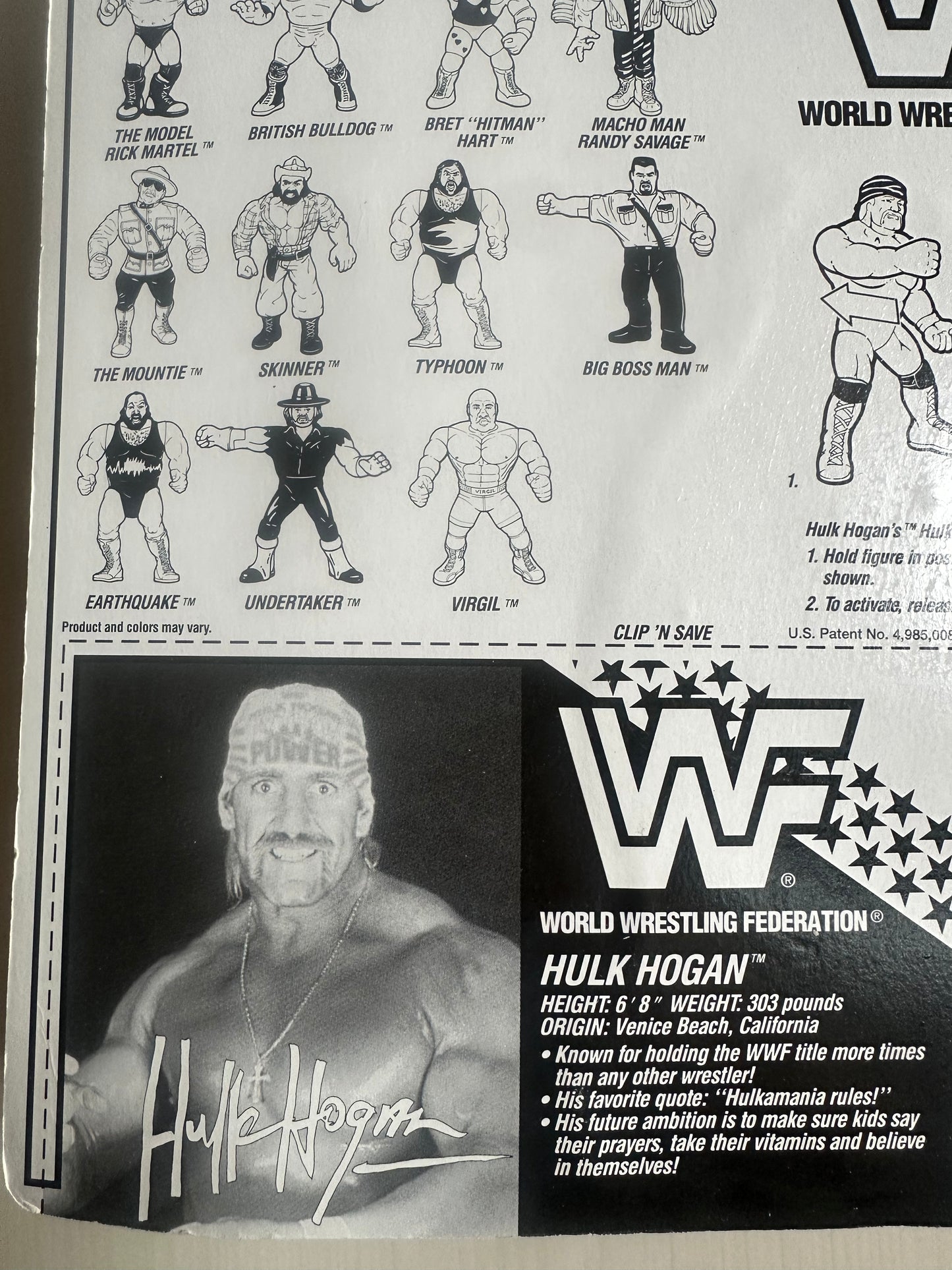 Hulk Hogan Series 5 WWF Hasbro MOC figure
