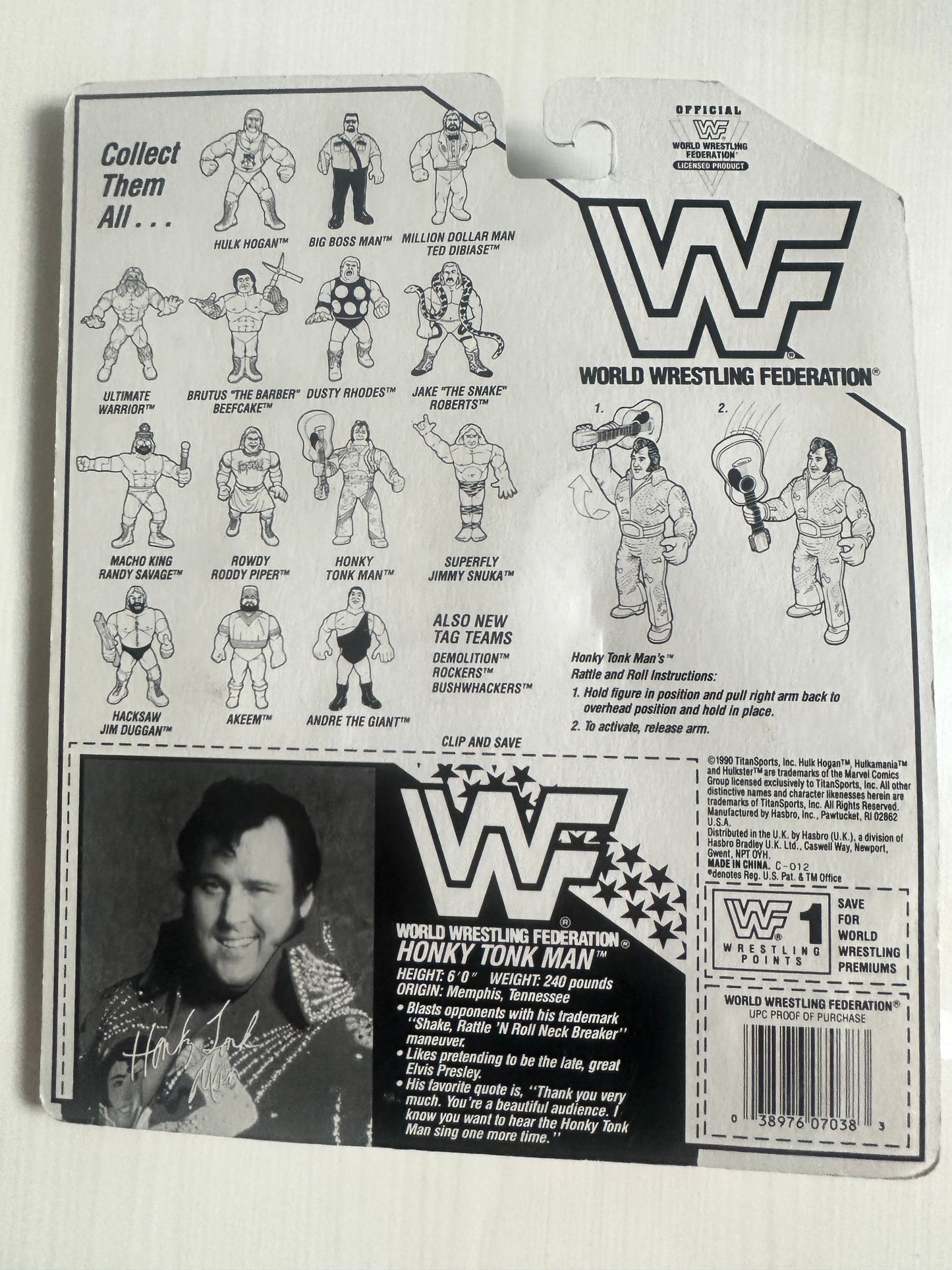 Honky Tonk Man Series 2 WWF Hasbro MOC figure