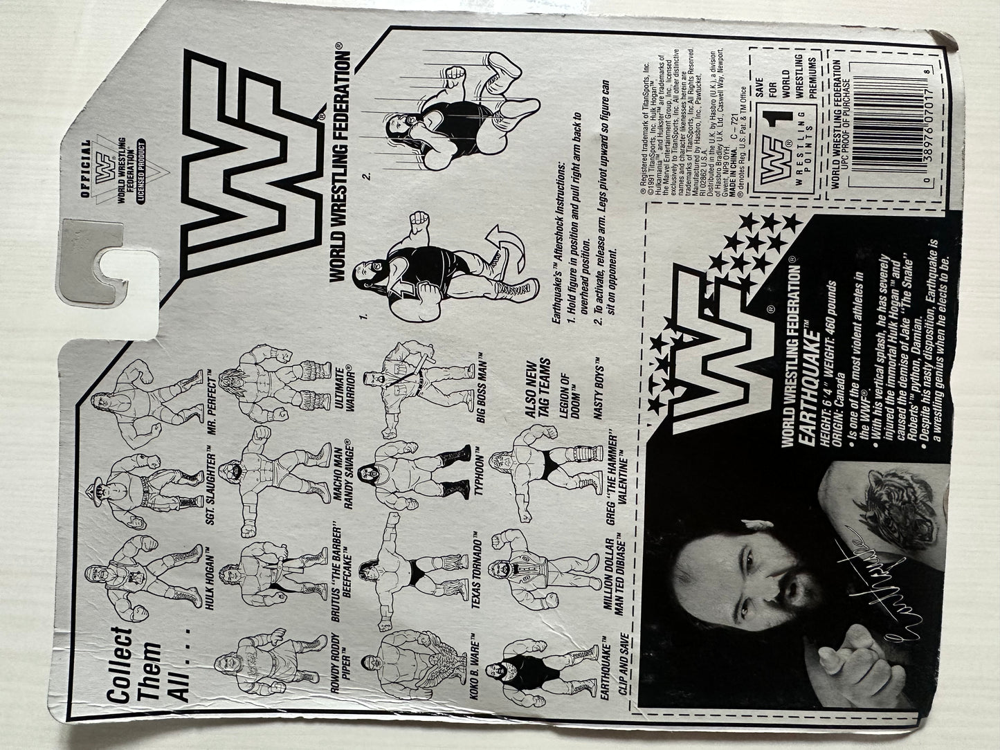 Earthquake Series 3 WWF Hasbro MOC figure