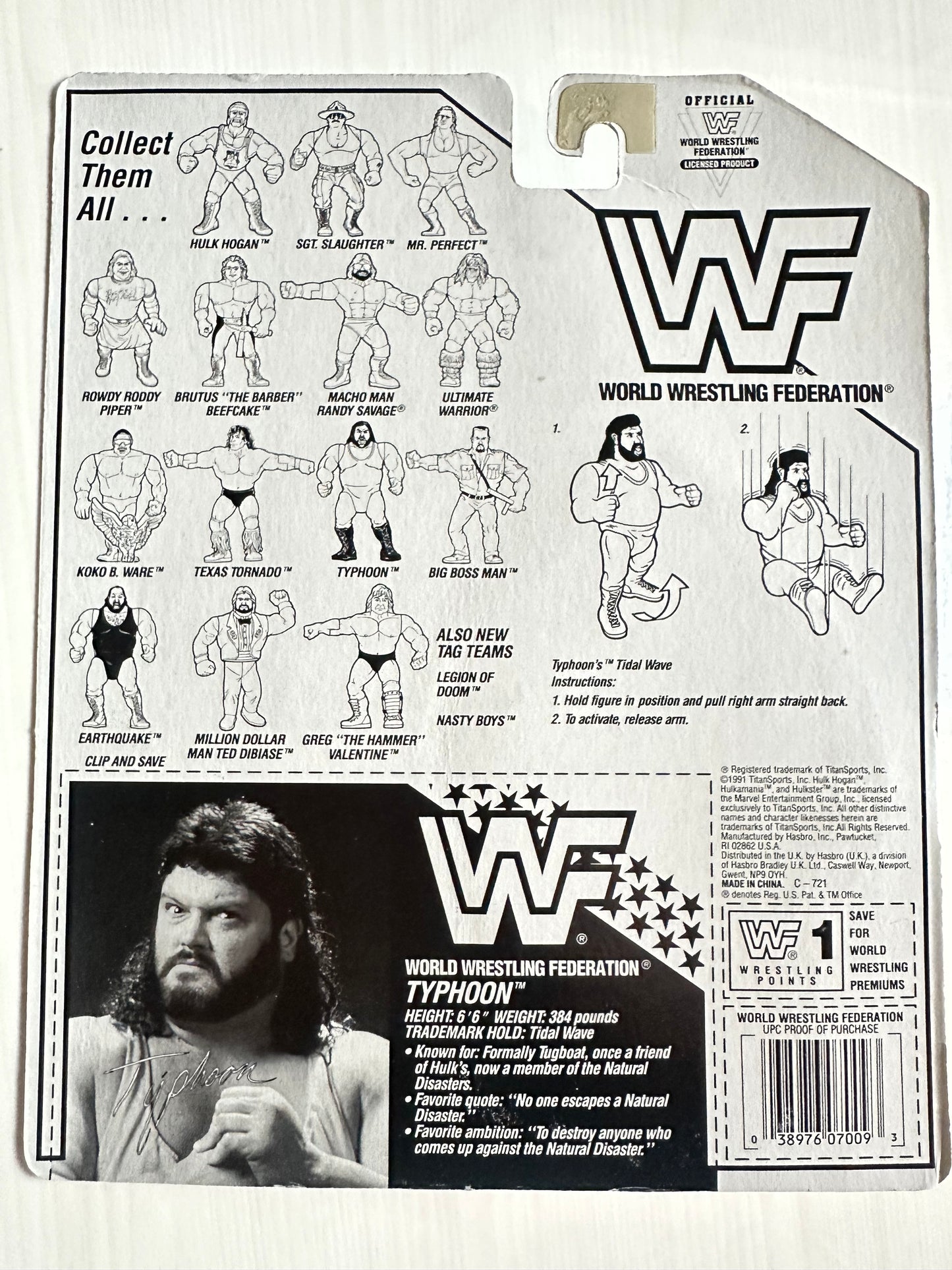Typhoon Series 3 WWF Hasbro MOC figure