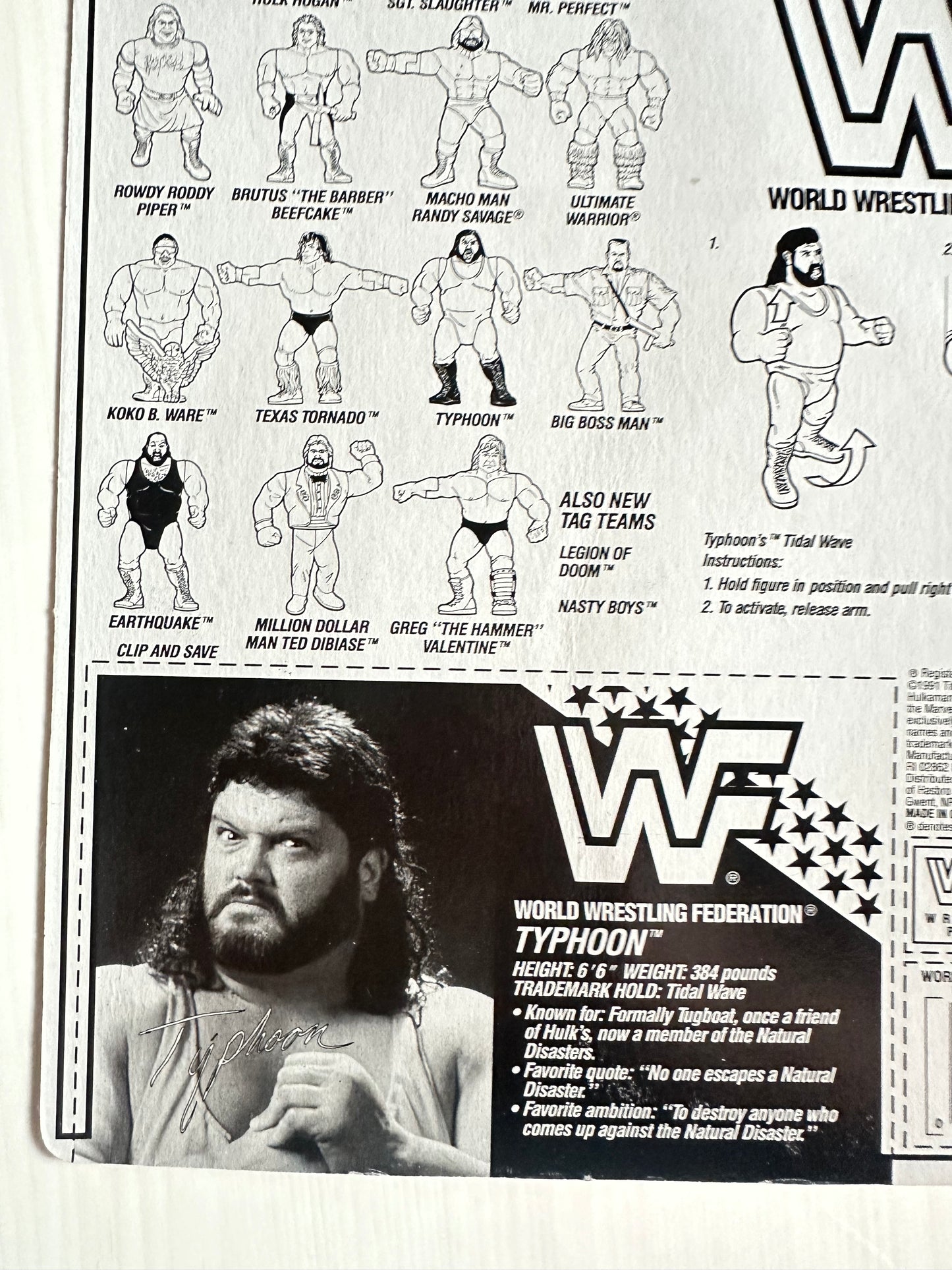 Typhoon Series 3 WWF Hasbro MOC figure