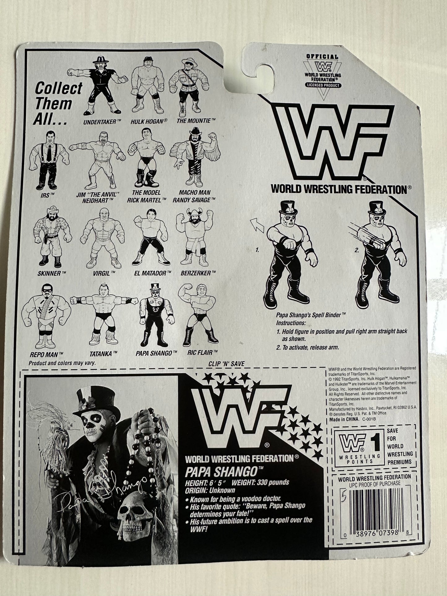 Papa Shango Series 6 WWF Hasbro MOC figure