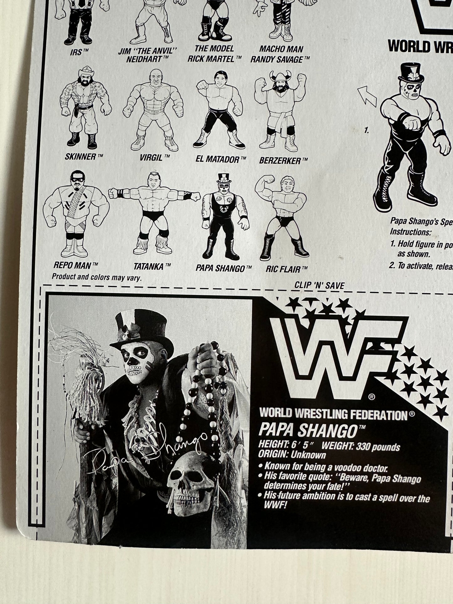 Papa Shango Series 6 WWF Hasbro MOC figure