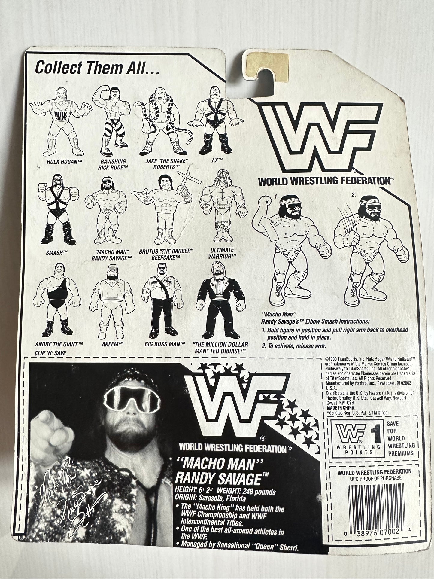 Macho Man Randy Savage Series 1 WWF Hasbro MOC figure