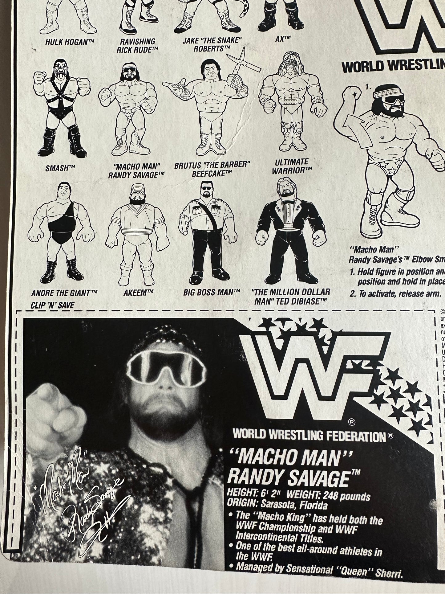 Macho Man Randy Savage Series 1 WWF Hasbro MOC figure