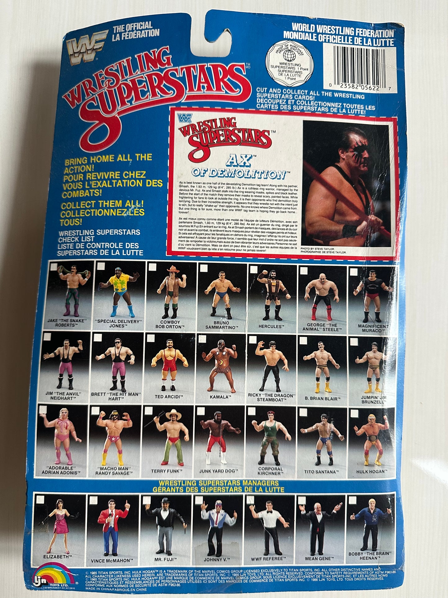 Ax of Demolition WWF LJN MOC figure