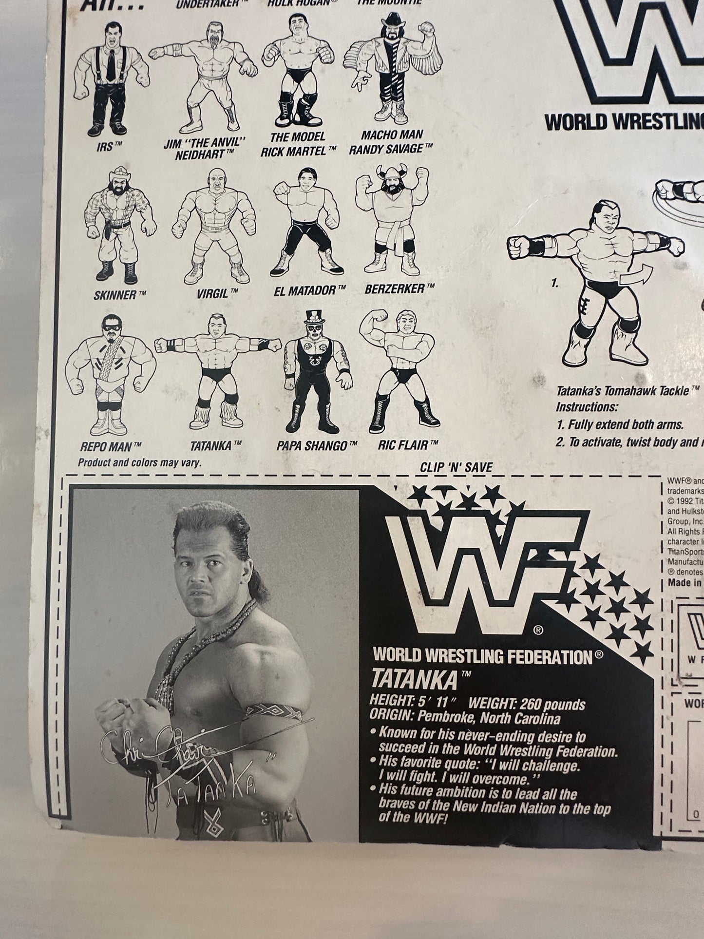 Tatanka Series 6 WWF Hasbro