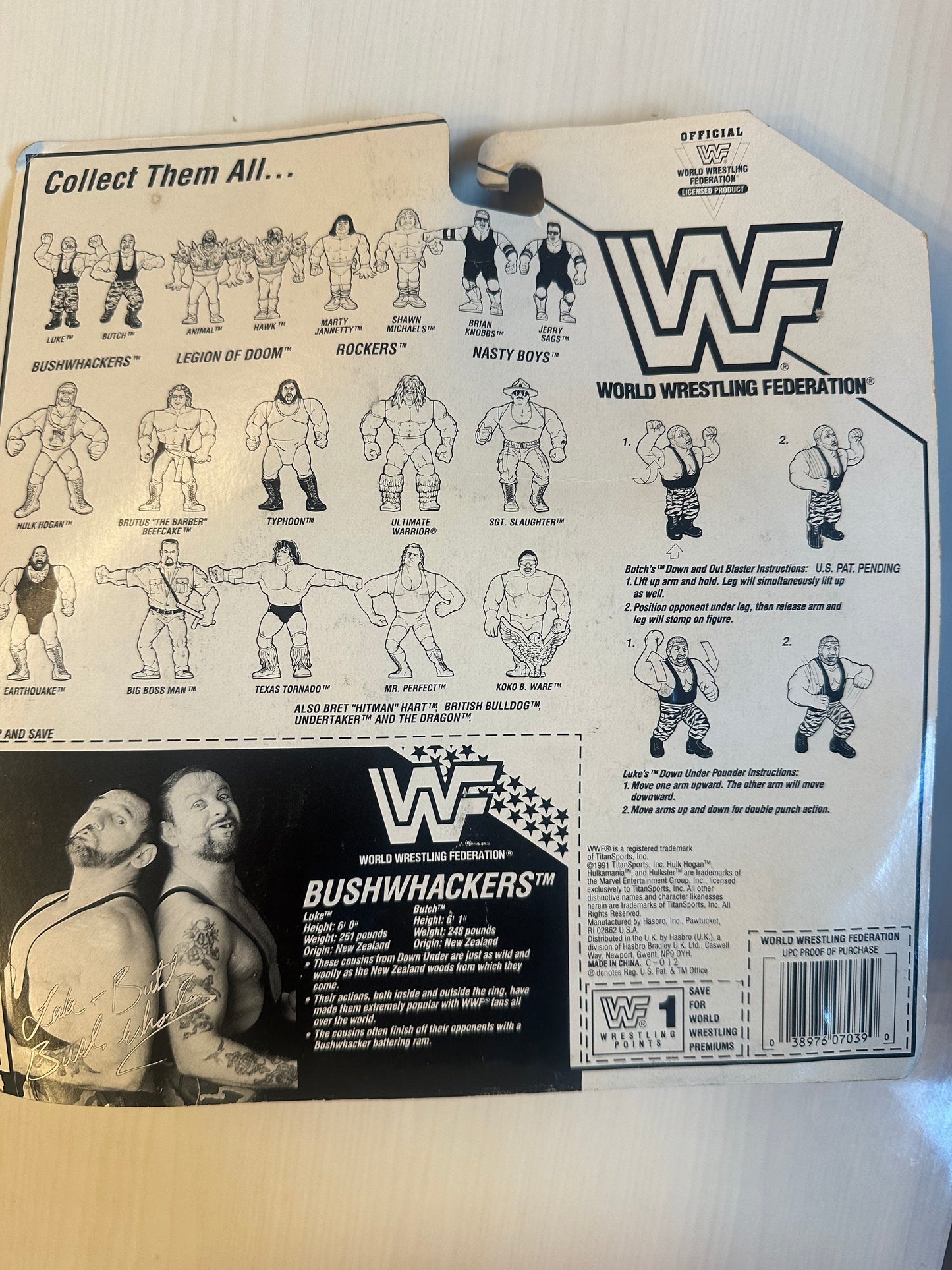 The Bushwhackers Series 2 WWF Hasbro