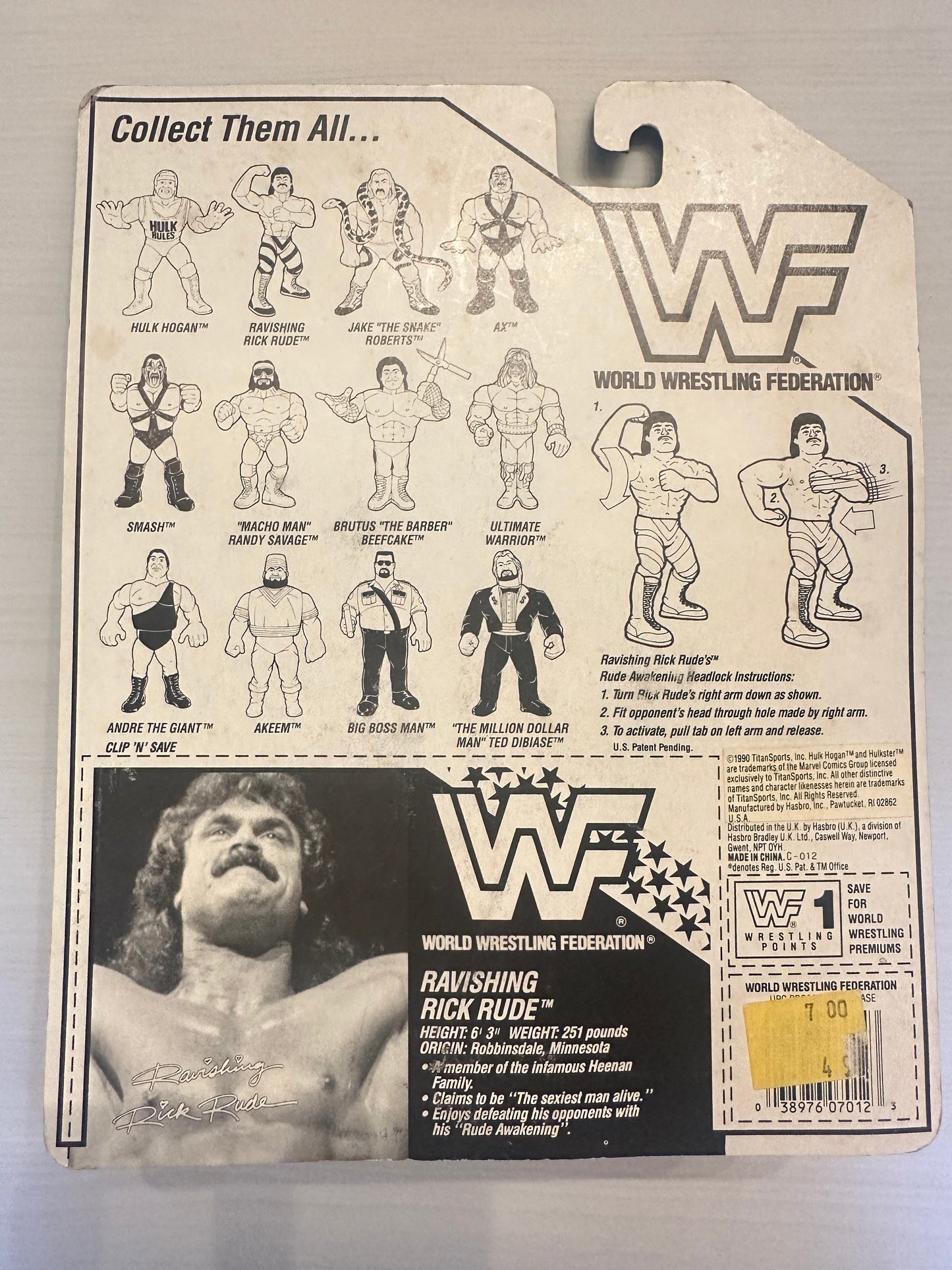 Ravishing Rick Rude Series 1 WWF Hasbro