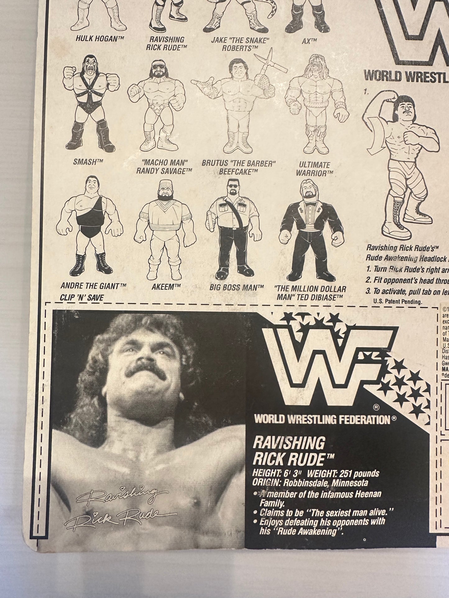 Ravishing Rick Rude Series 1 WWF Hasbro