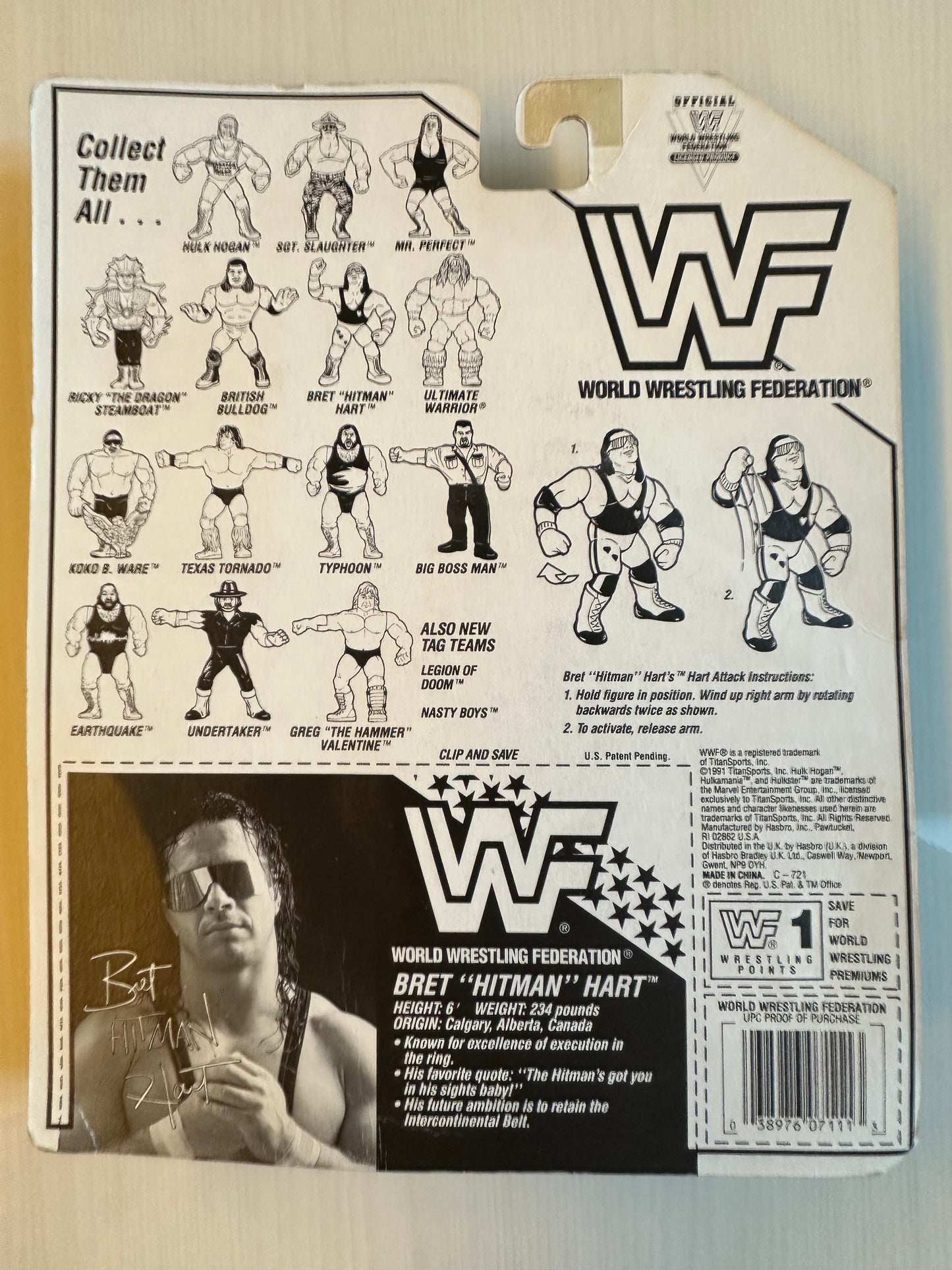 Bret the Hitman Hart Series 4 WWF Hasbro