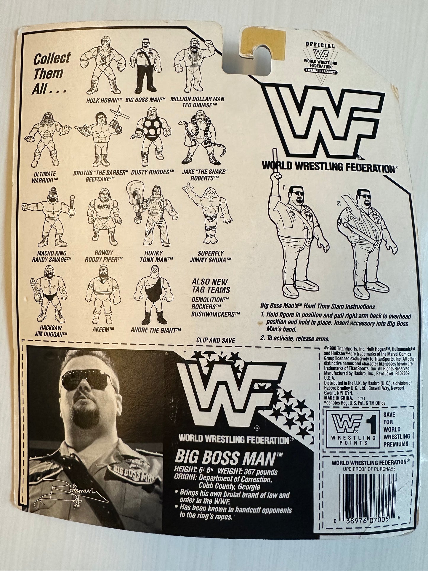 Big Boss Man Series 1 WWF Hasbro
