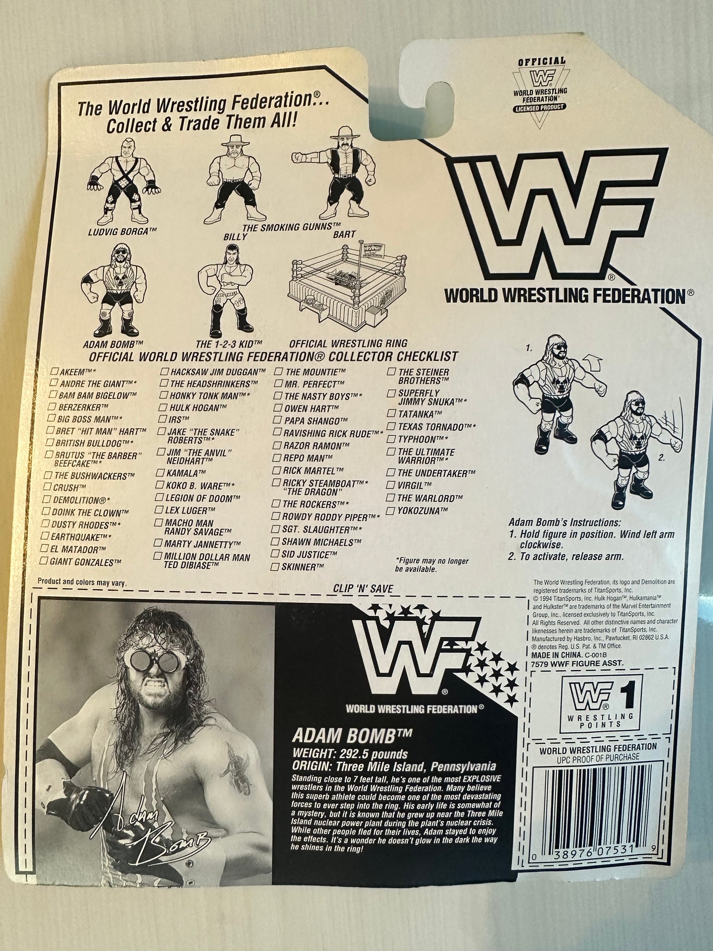 Adam Bomb Series 11 WWF Hasbro