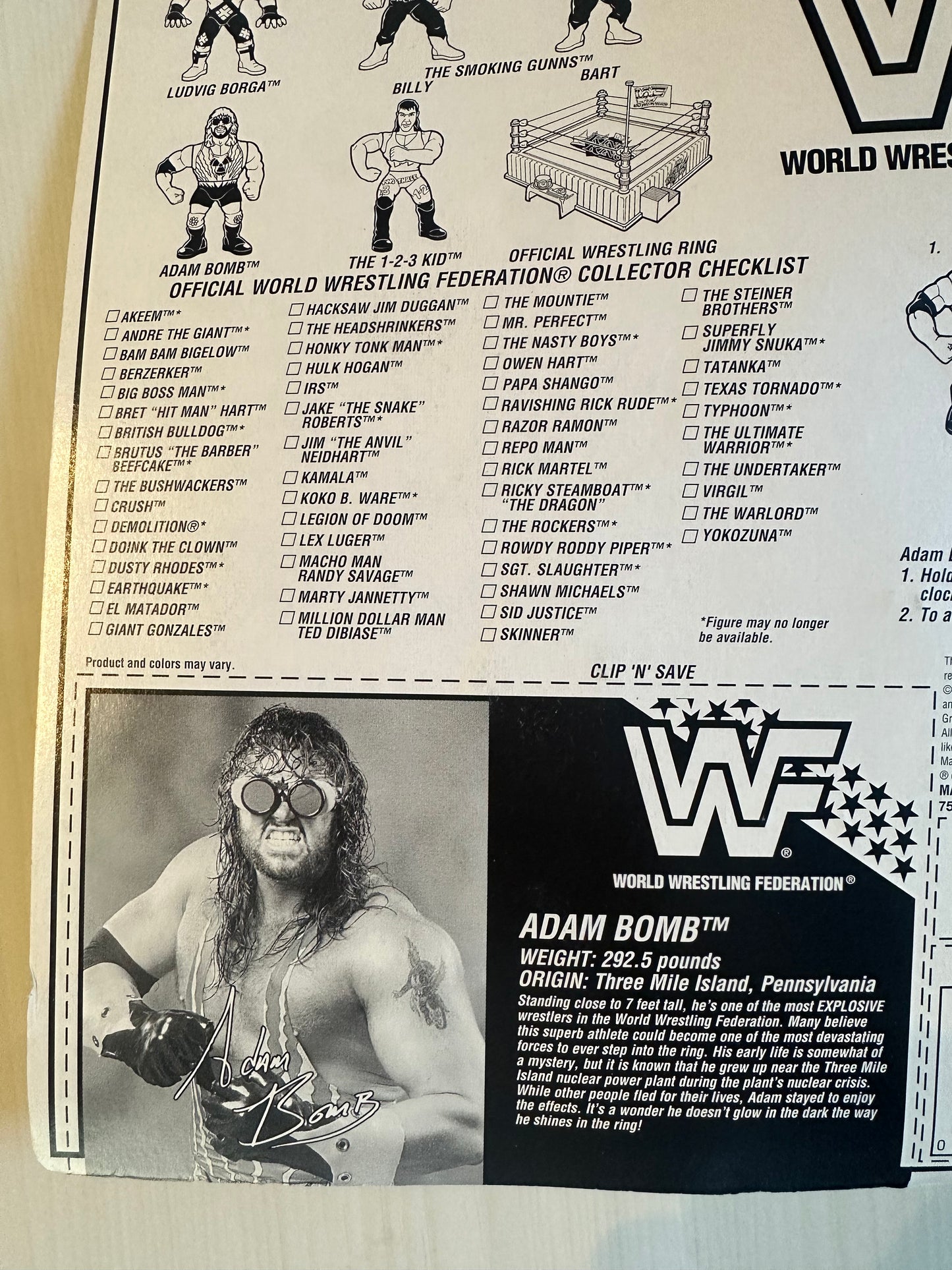 Adam Bomb Series 11 WWF Hasbro