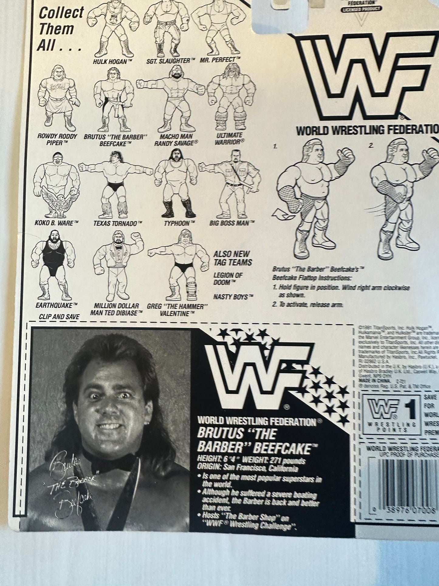 Brutus The Barber Beefcake Series 3 WWF Hasbro
