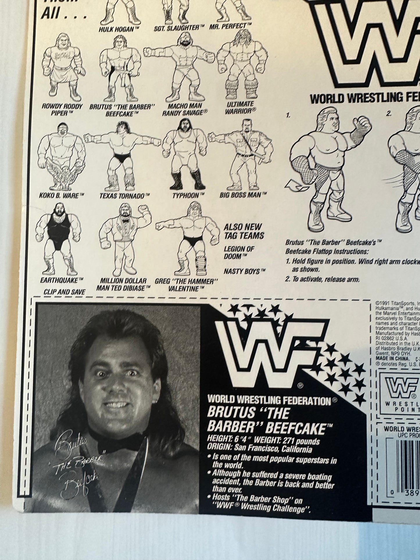 Brutus The Barber Beefcake Series 3 WWF Hasbro