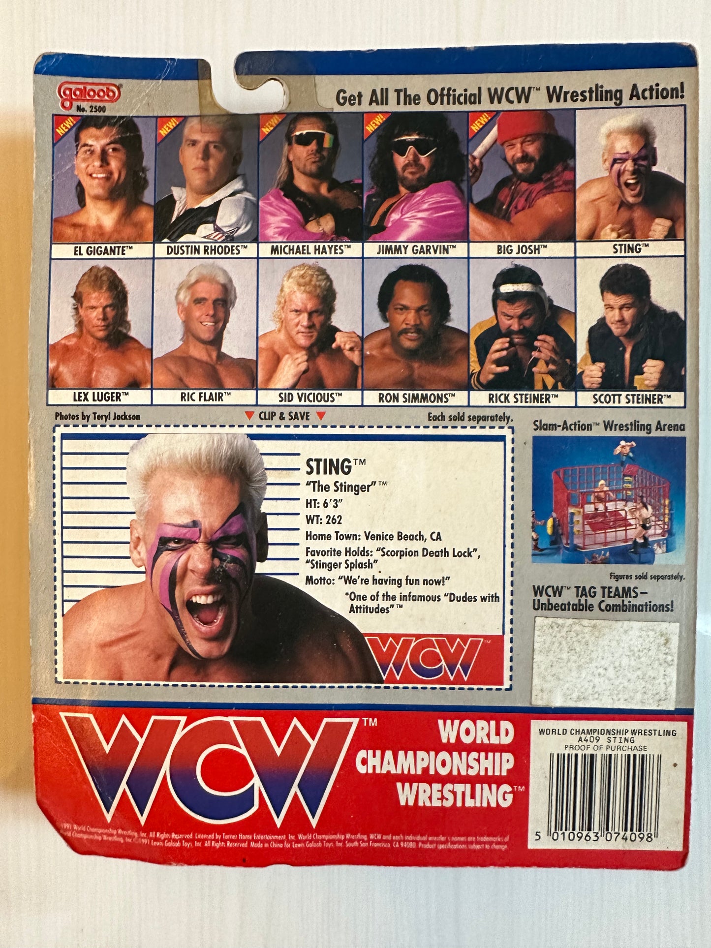 Sting WCW Galoob Orange UK Exclusive