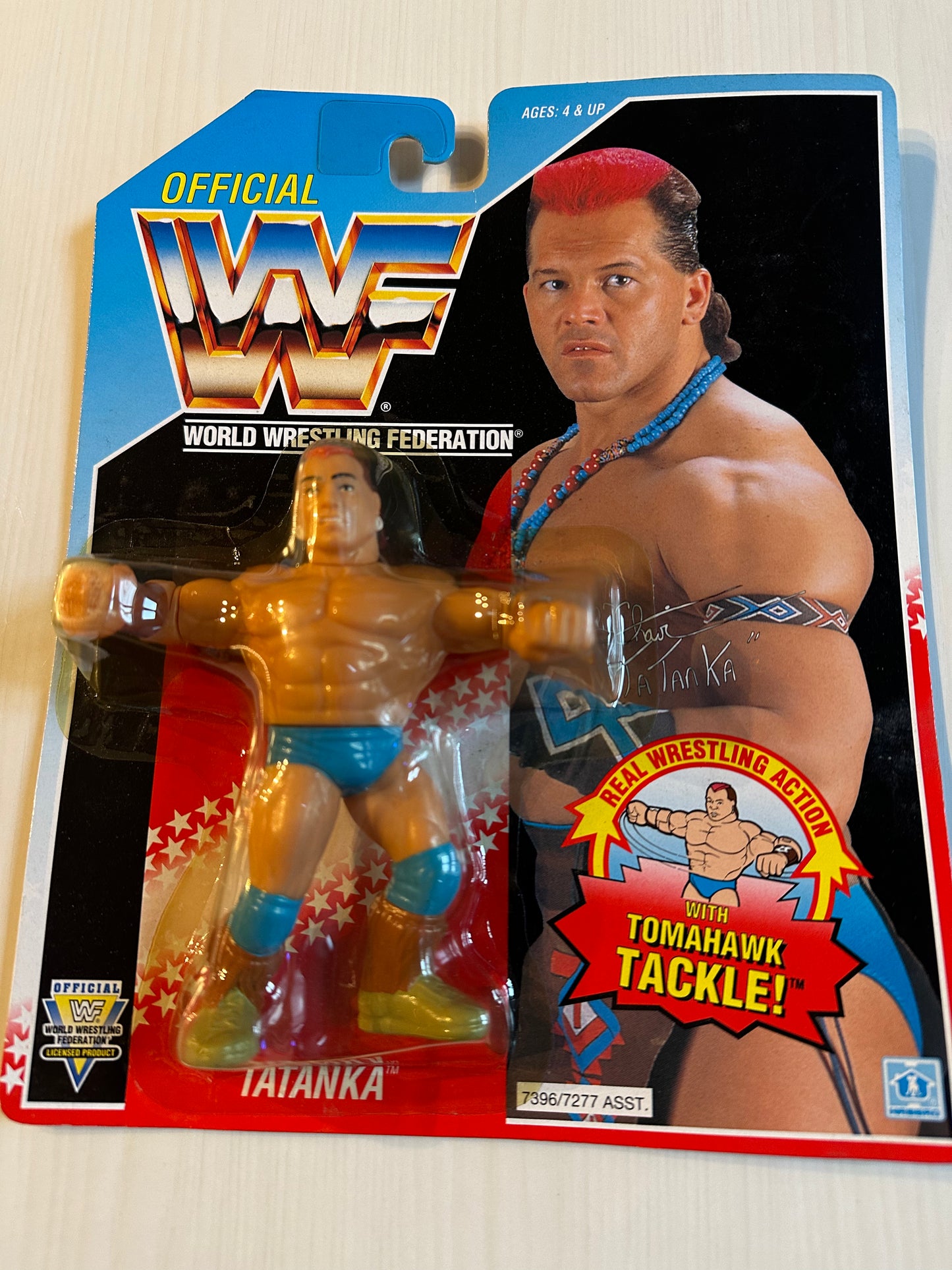 Tatanka Series 6 WWF Hasbro MOC figure