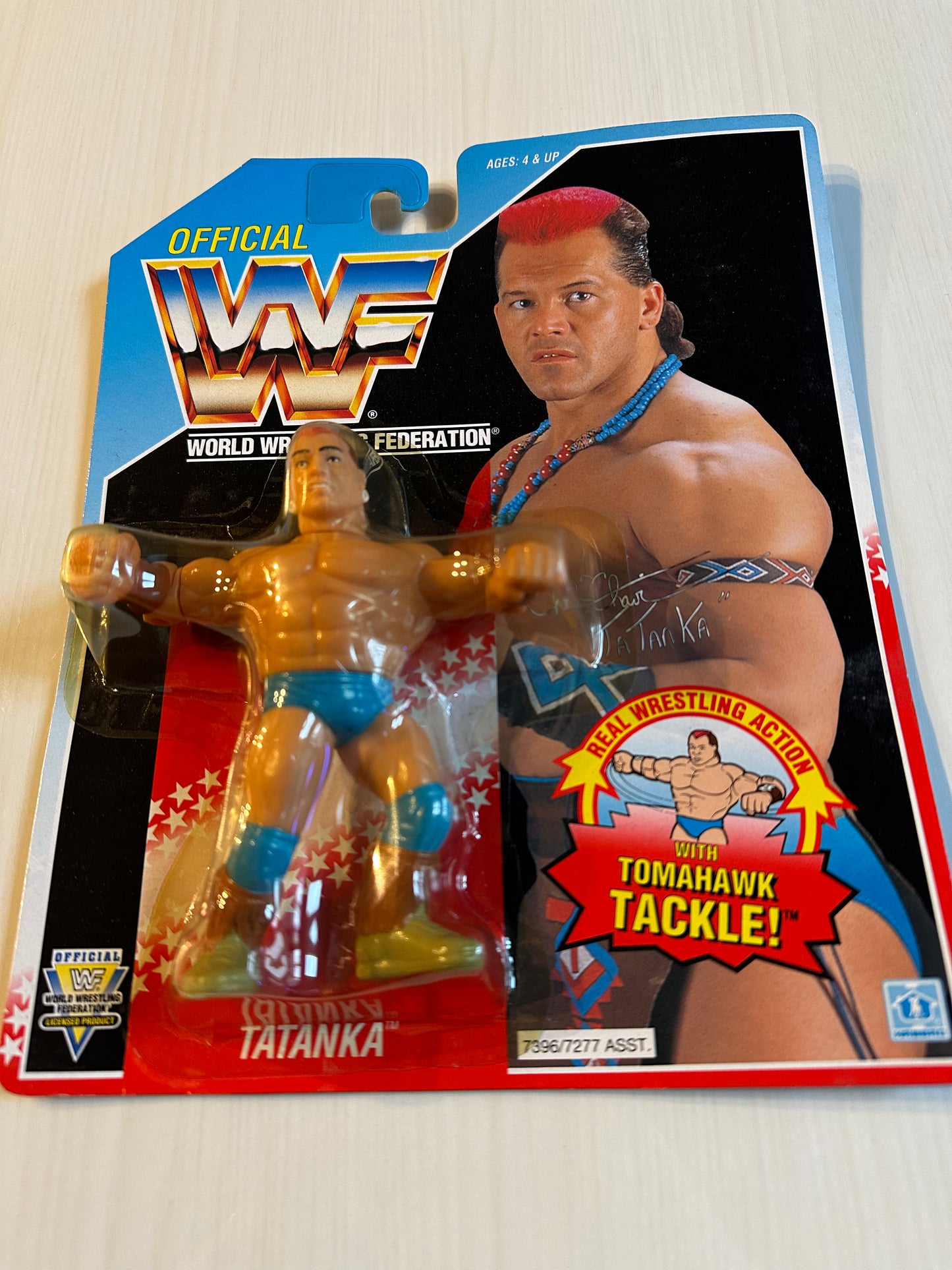 Tatanka Series 6 WWF Hasbro MOC figure