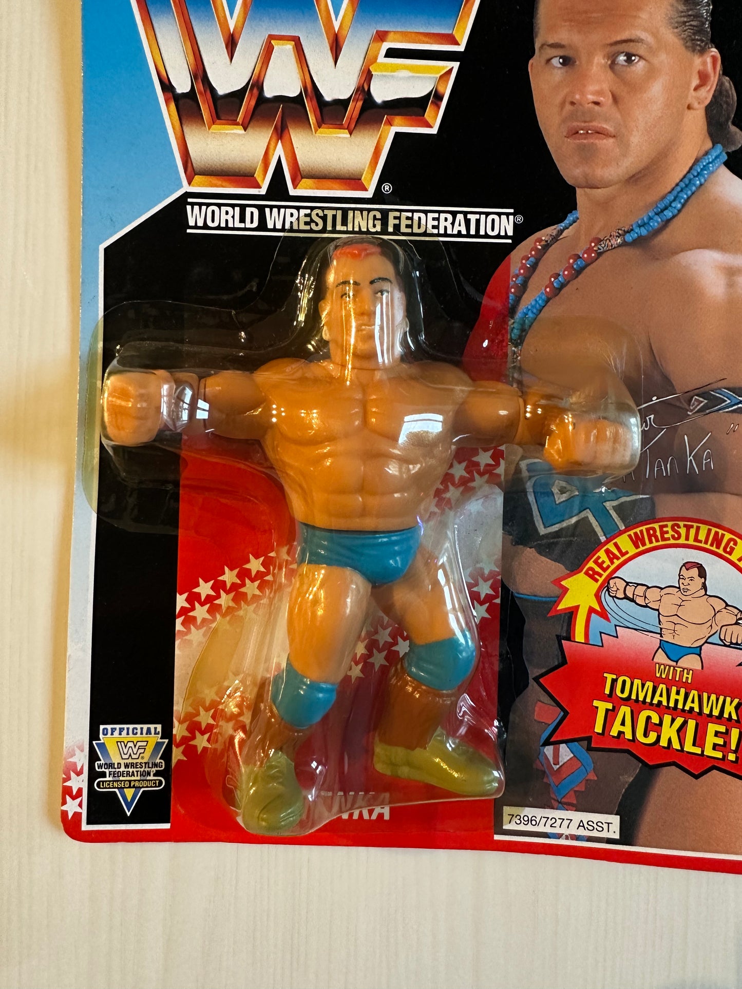 Tatanka Series 6 WWF Hasbro MOC figure